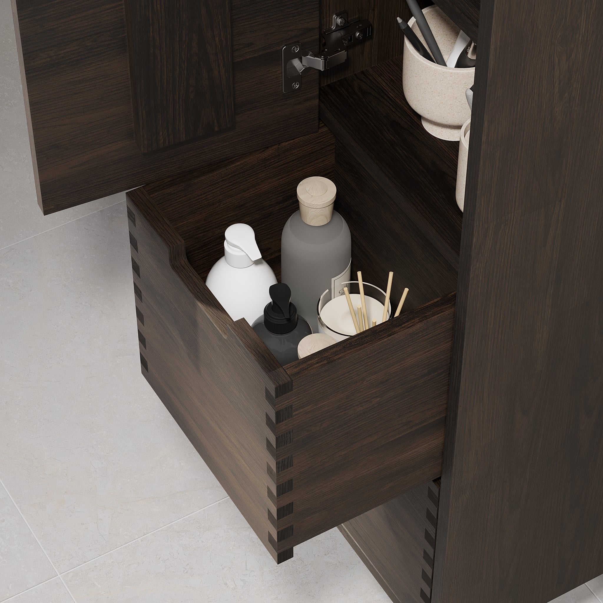 Egeskov, Furniture Set - High Cabinet, Oak Black - 35 cm - MASTERSTORE - 8595677194128 - Furniture Set - Code - 96-035-52-82-42 - 8595677194128