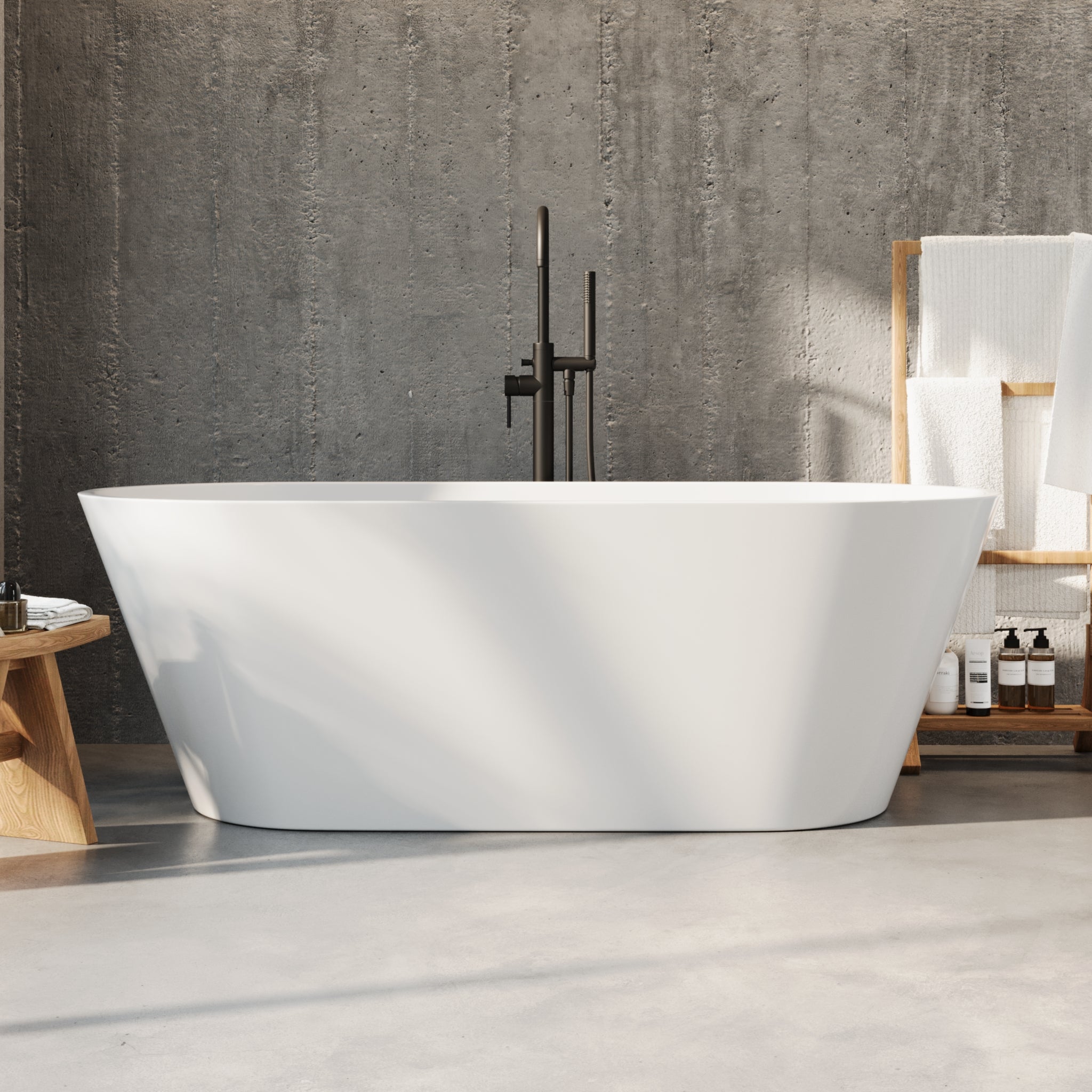 Edison, Bathtub, White Glossy - 170 cm - MASTERSTORE - 8595677194258 - Bathtub - 47-170-15-11-02 - 8595677194258