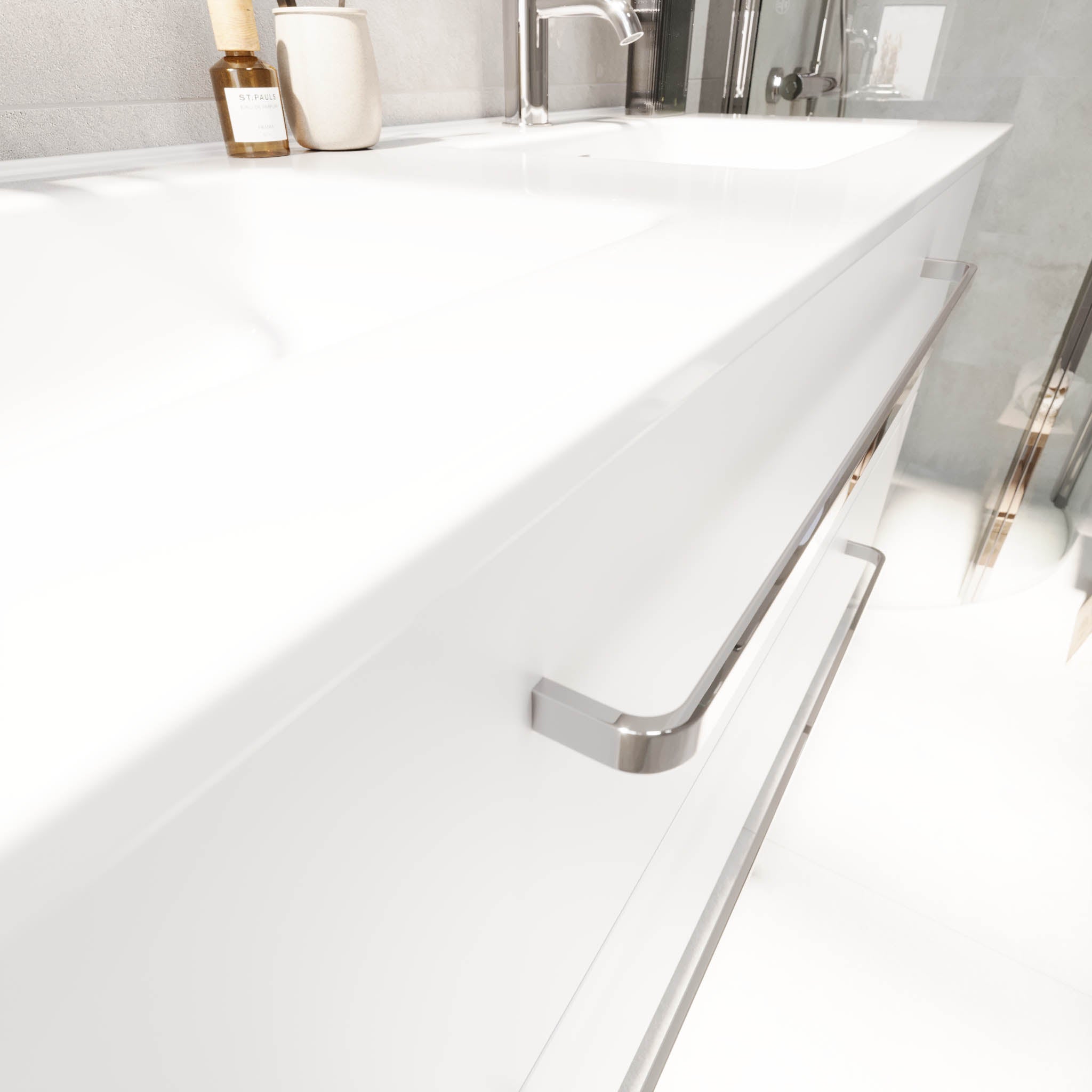 Voss, Furniture Set - Basin & Cabinet, White Mat - 80 cm - MASTERSTORE - 8595677194302 - Furniture Set - Basin & Cabinet - 70-080-54-01-60 - 8595677194302