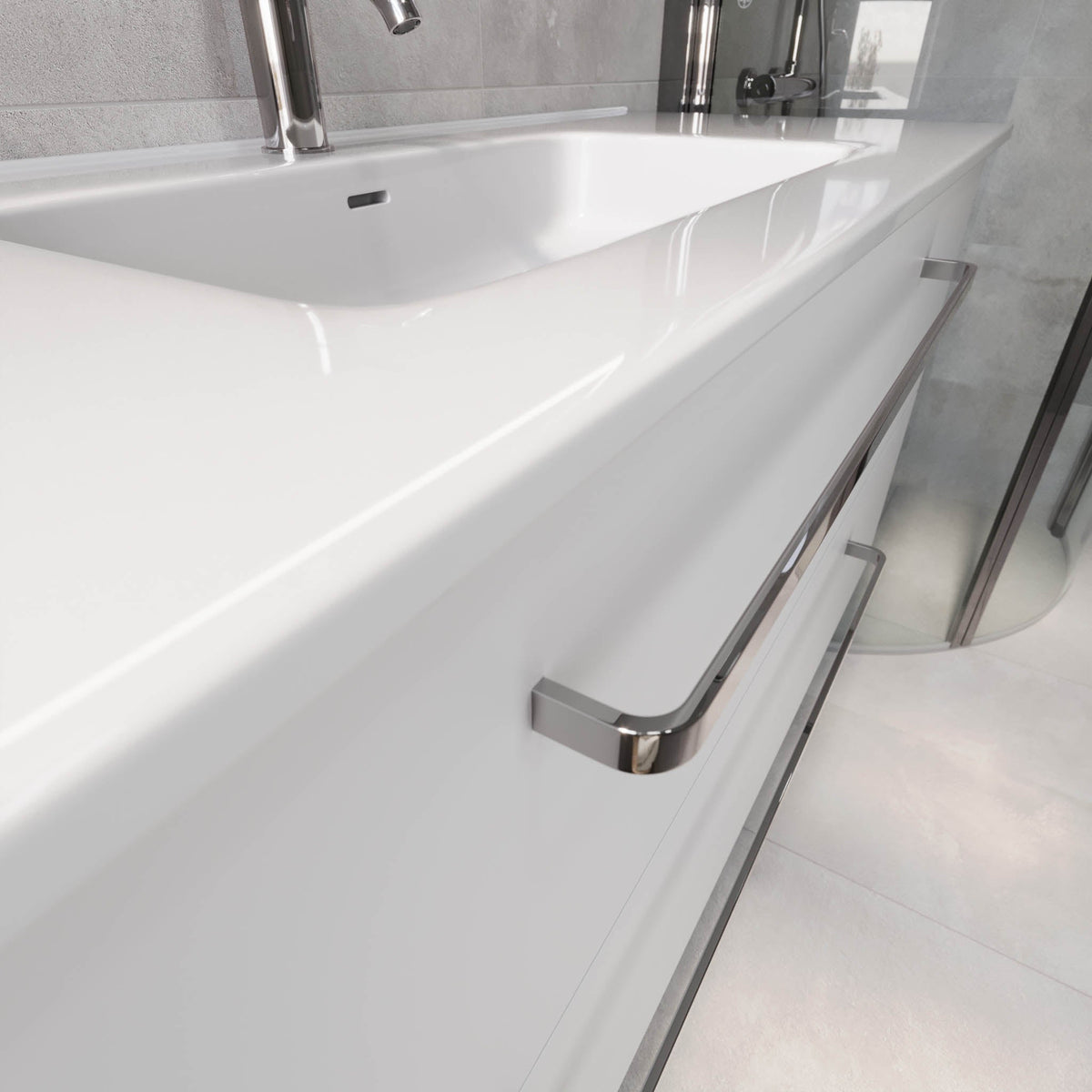 Voss, Furniture Set - Basin & Cabinet, White Mat - 100 cm - MASTERSTORE - 8595677194319 - Furniture Set - Basin & Cabinet - 70-100-54-01-60 - 8595677194319