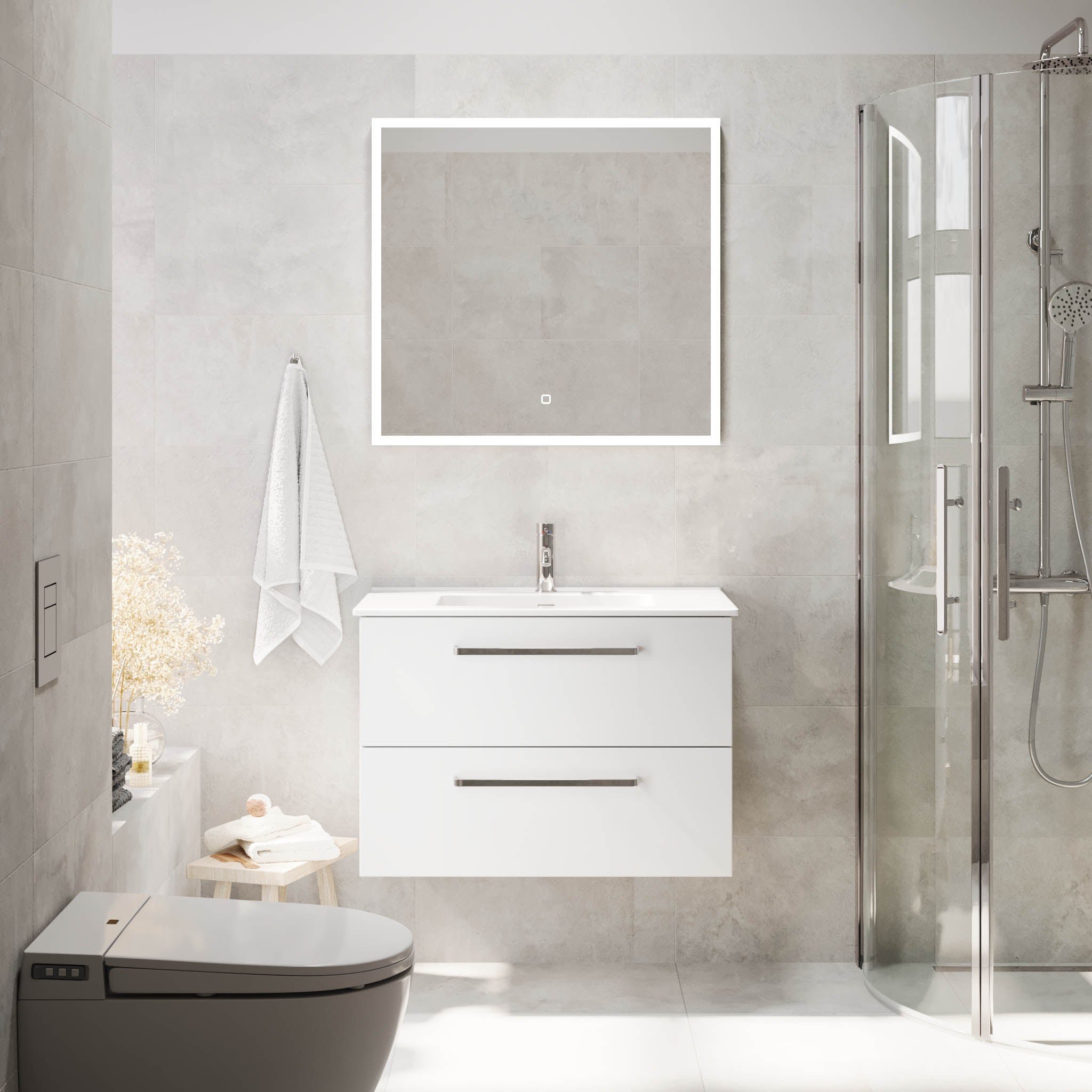 Voss, Furniture Set - Basin & Cabinet, White Mat - 120 cm - MASTERSTORE - 8595677194326 - Furniture Set - Basin & Cabinet - 70-120-54-01-60 - 8595677194326