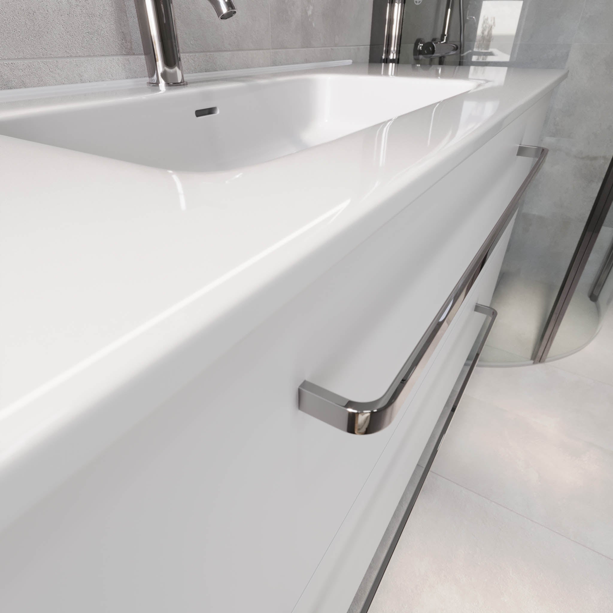 Voss, Furniture Set - Basin & Cabinet, White Mat - 120 cm - MASTERSTORE - 8595677194340 - Furniture Set - Basin & Cabinet - 70-120-54-01-62 - 8595677194340