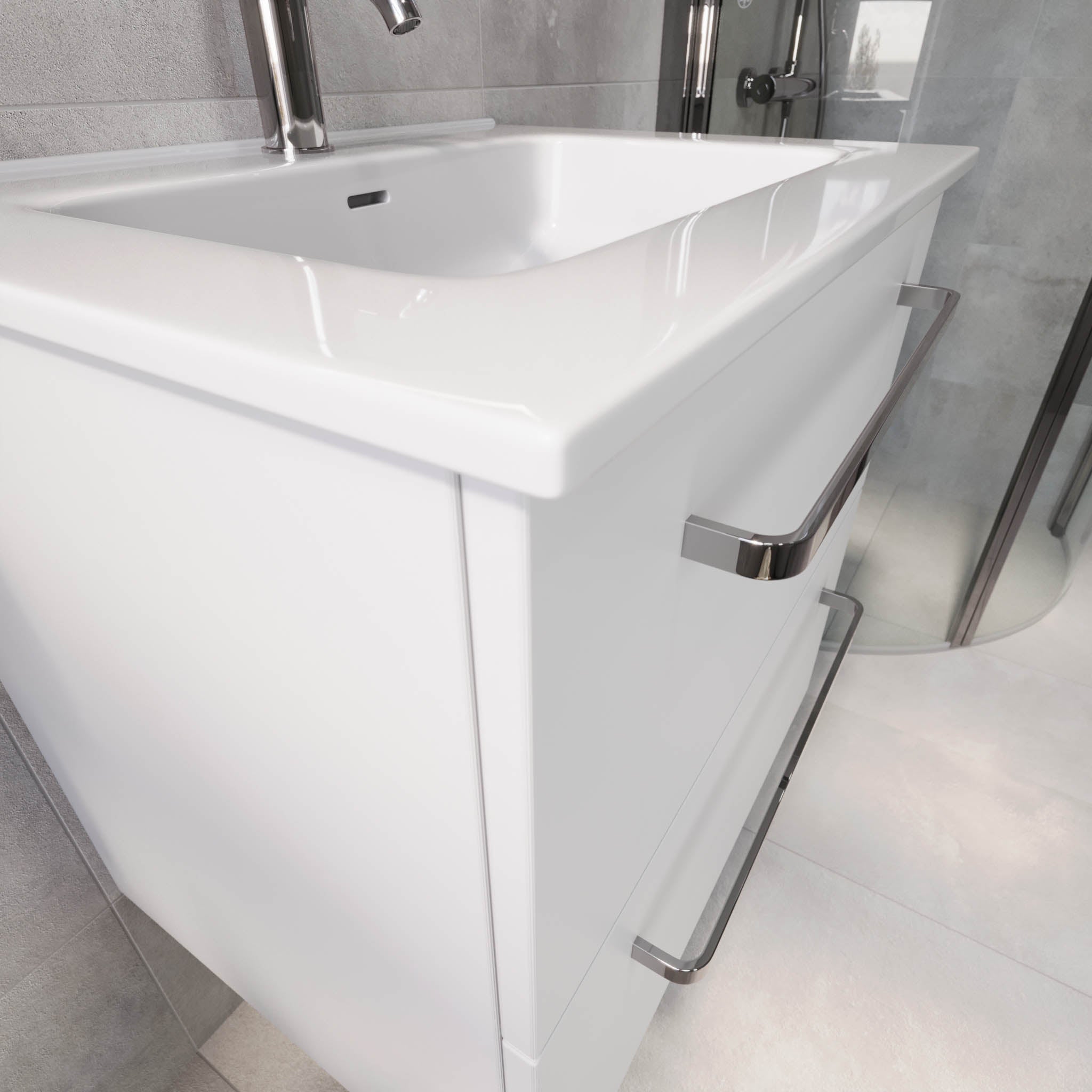Voss, Furniture Set - Basin & Cabinet, White Mat - 120 cm - MASTERSTORE - 8595677194340 - Furniture Set - Basin & Cabinet - 70-120-54-01-62 - 8595677194340