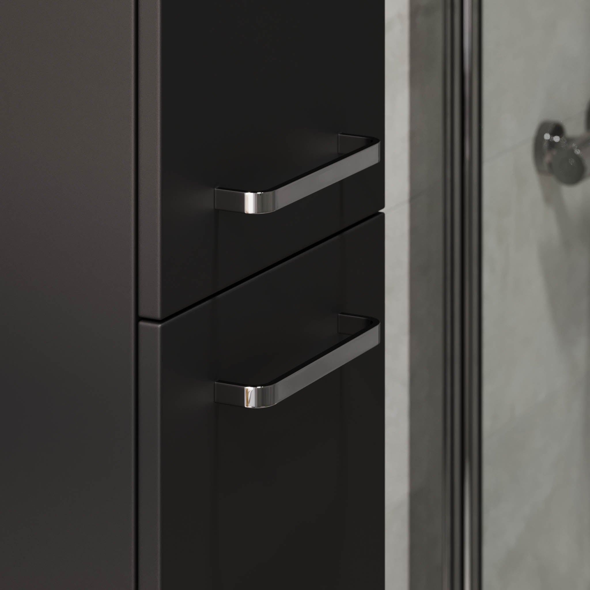 Voss Högskåp - Matt Svart