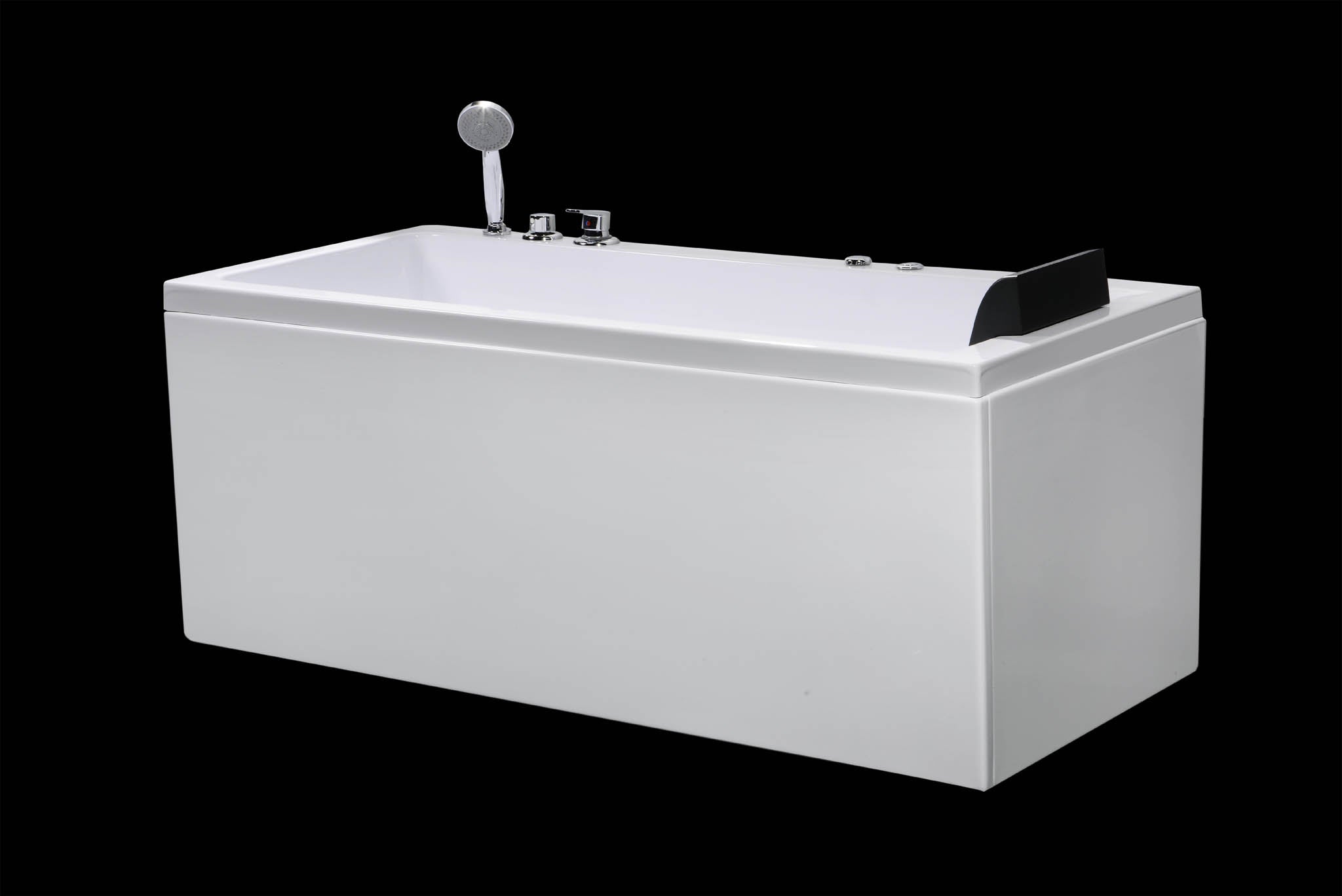 Wilson fyrkant bubbelbadkar, 160 cm, Högblank Vit