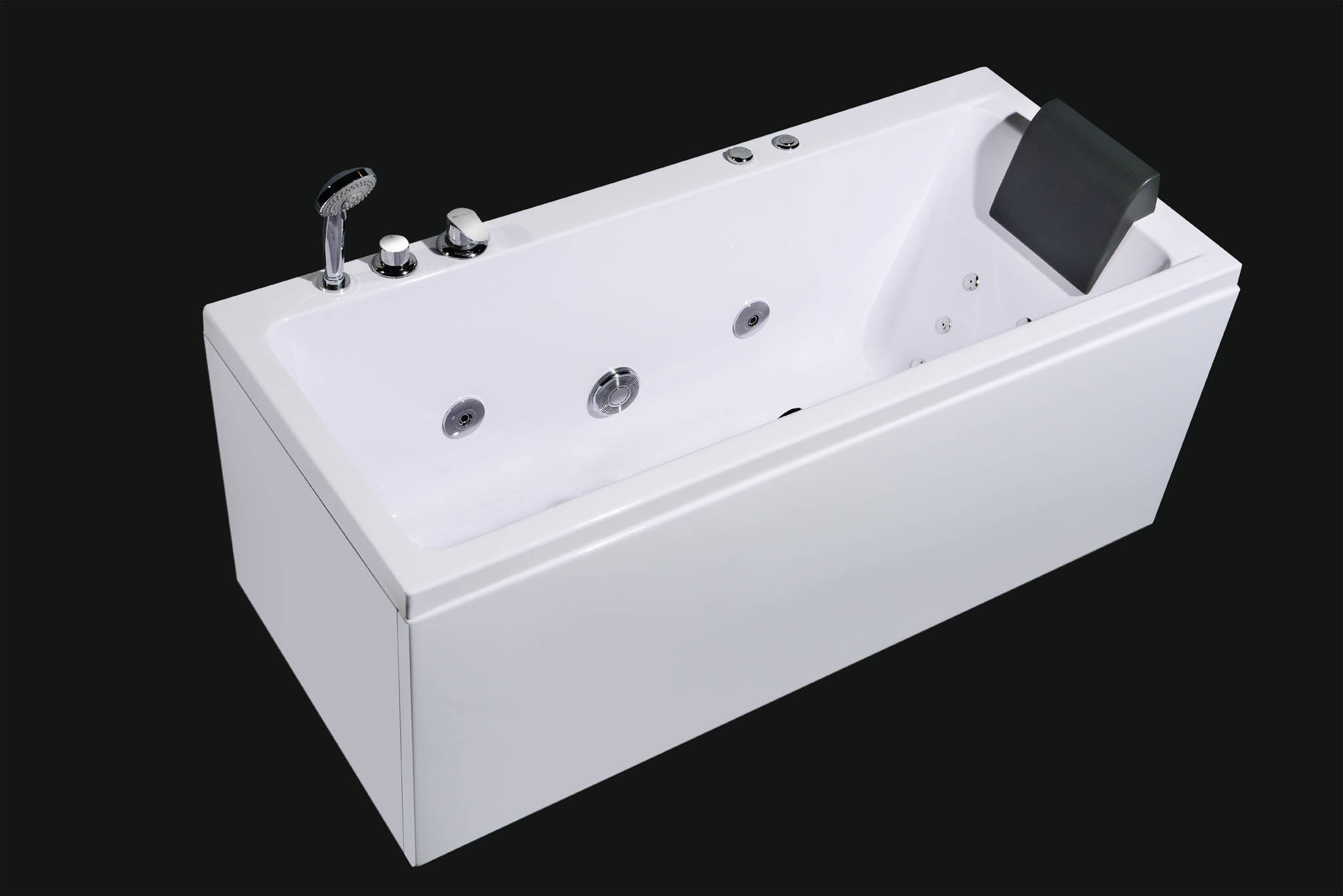 Wilson fyrkant bubbelbadkar, 160 cm, Högblank Vit