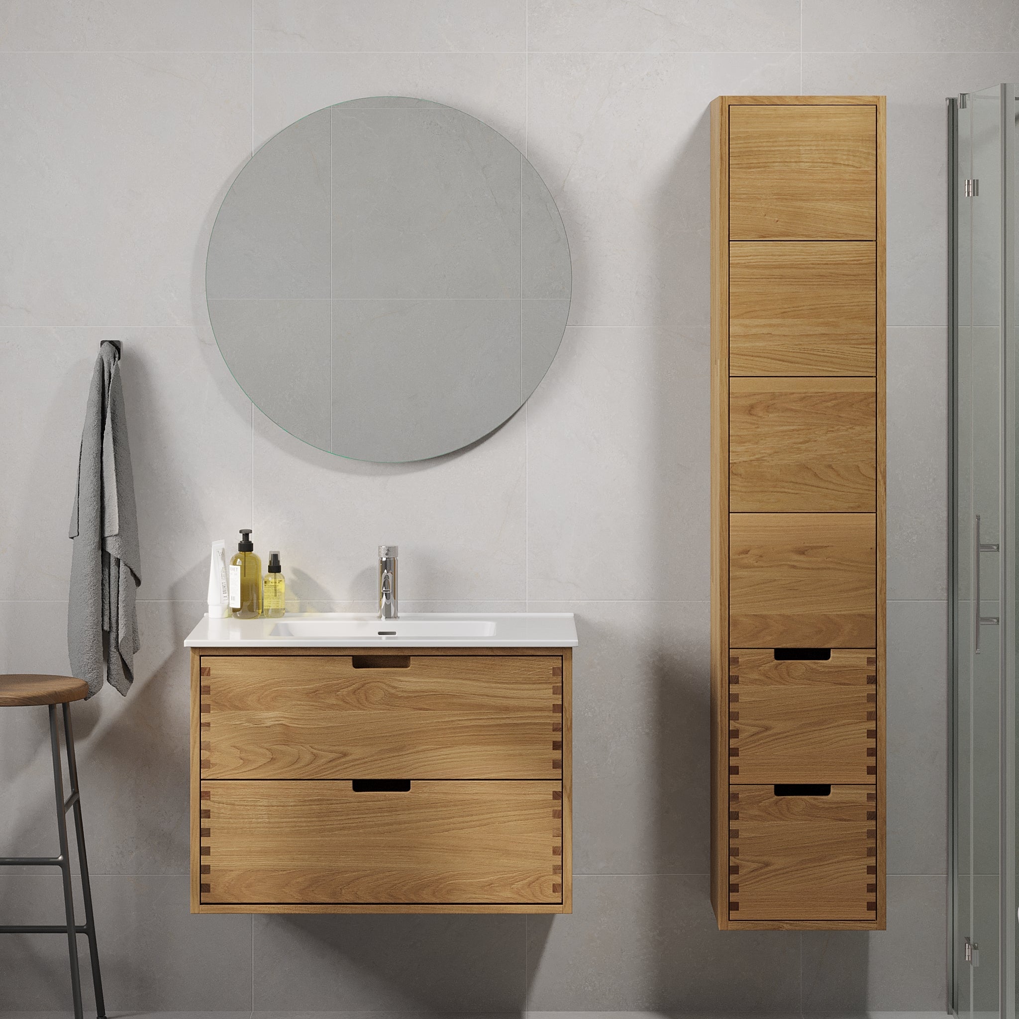 Gribskov, Furniture Set - Code, Oak - 80 cm - MASTERSTORE - 8595677199505 - Furniture Set - Code - 96 - 080 - 54 - 86 - 40 - 8595677199505
