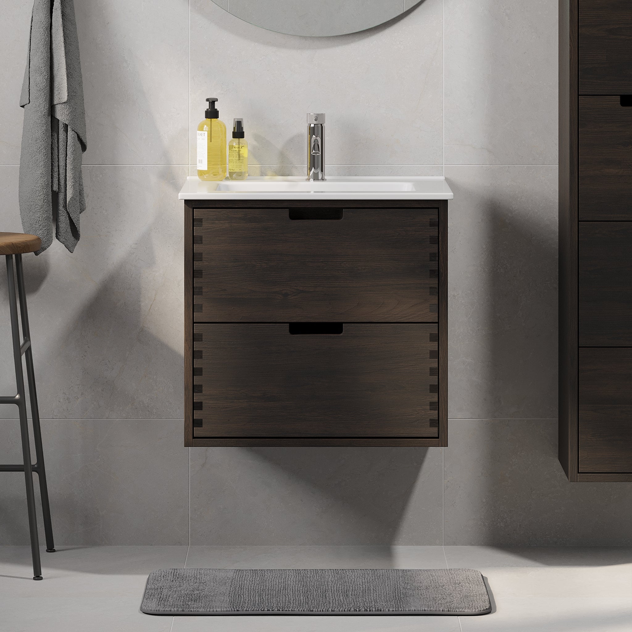 Gribskov, Furniture Set - Code, Oak Black - 120 cm - MASTERSTORE - 8595677199598 - Furniture Set - Code - 96 - 120 - 54 - 82 - 40 - 8595677199598