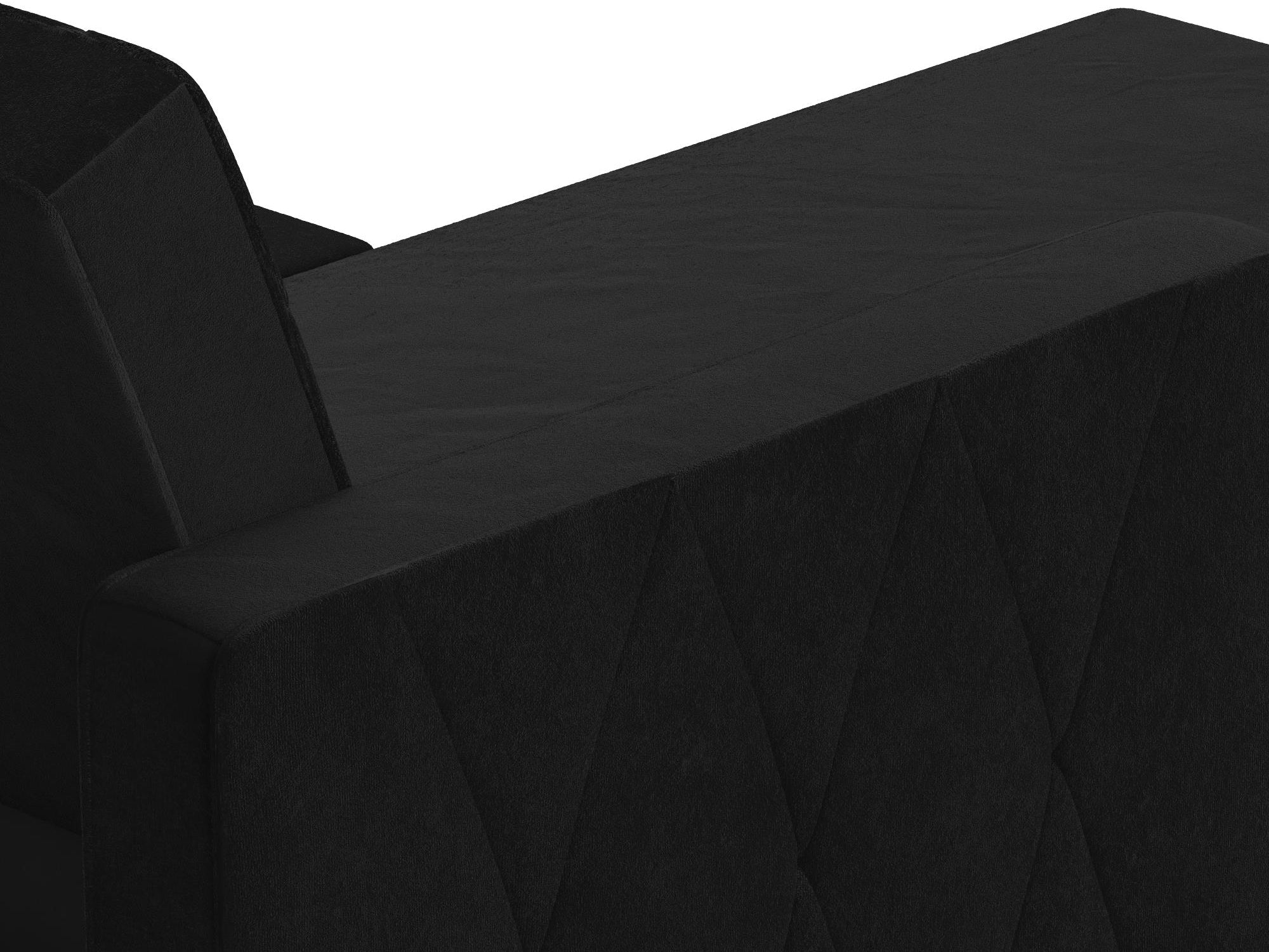 Live 3-sits bäddsoffa med schäslong, svart