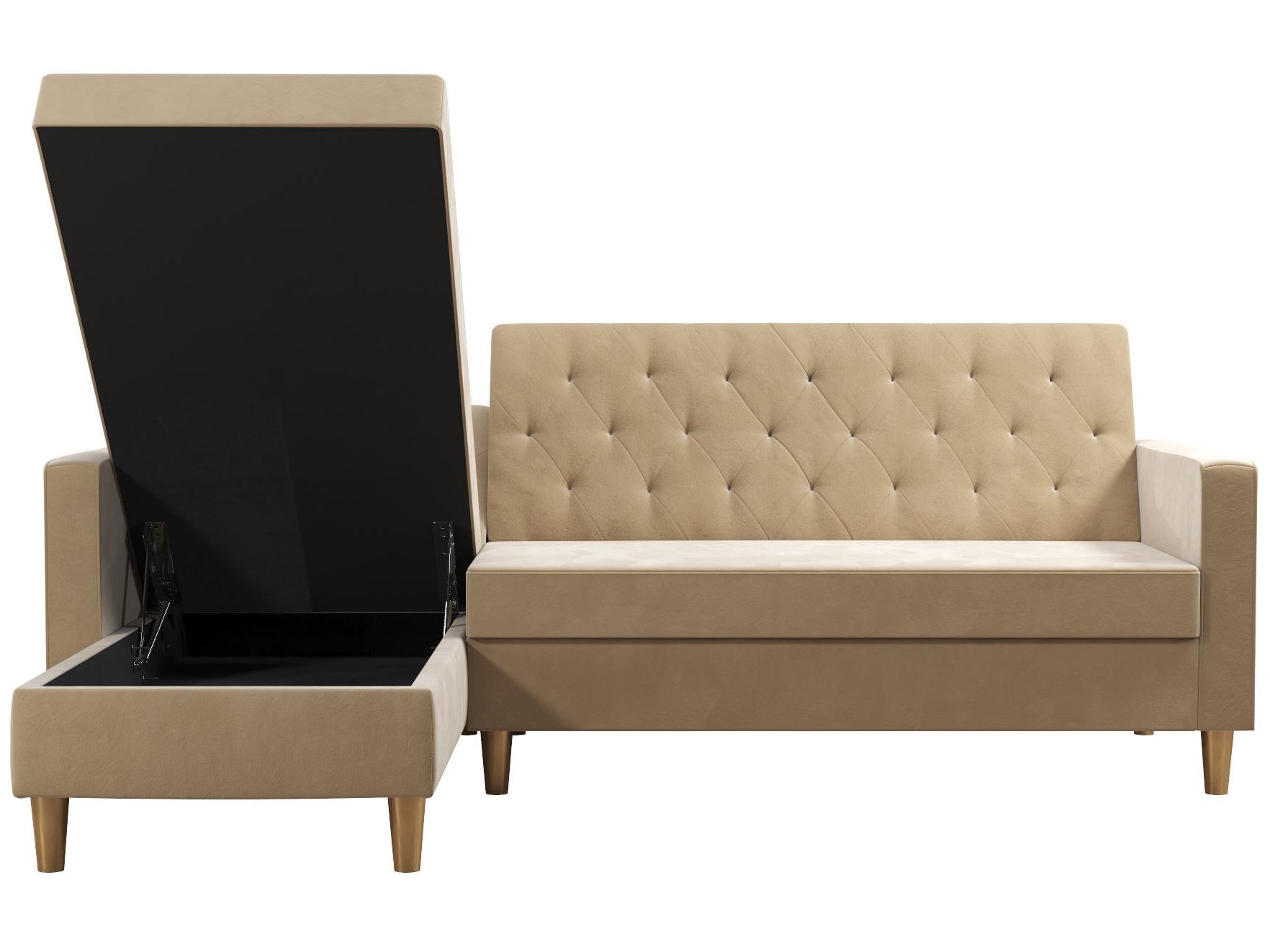 Live 3 - sits bäddsoffa med schäslong, Vit - Bäddsoffor - Live 3 Seater Sofa Bed with Chaise, White - MASTERSTORE - Sofa beds - 2352379CL -