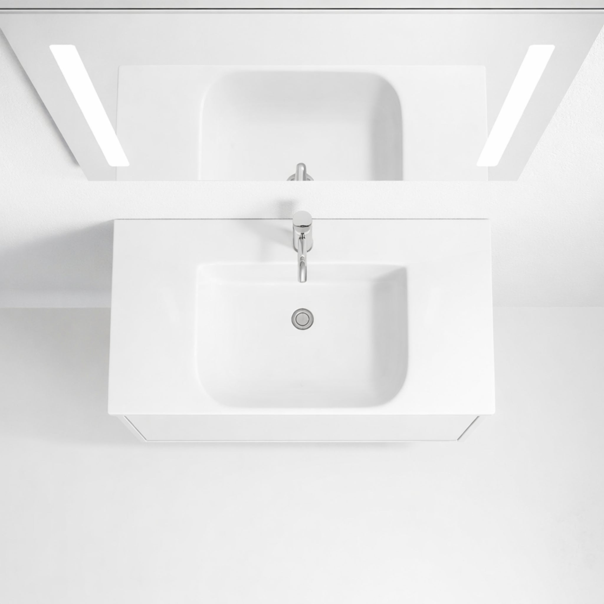 Nolvik Badrumsmöbel, Vit Matt (90 cm)