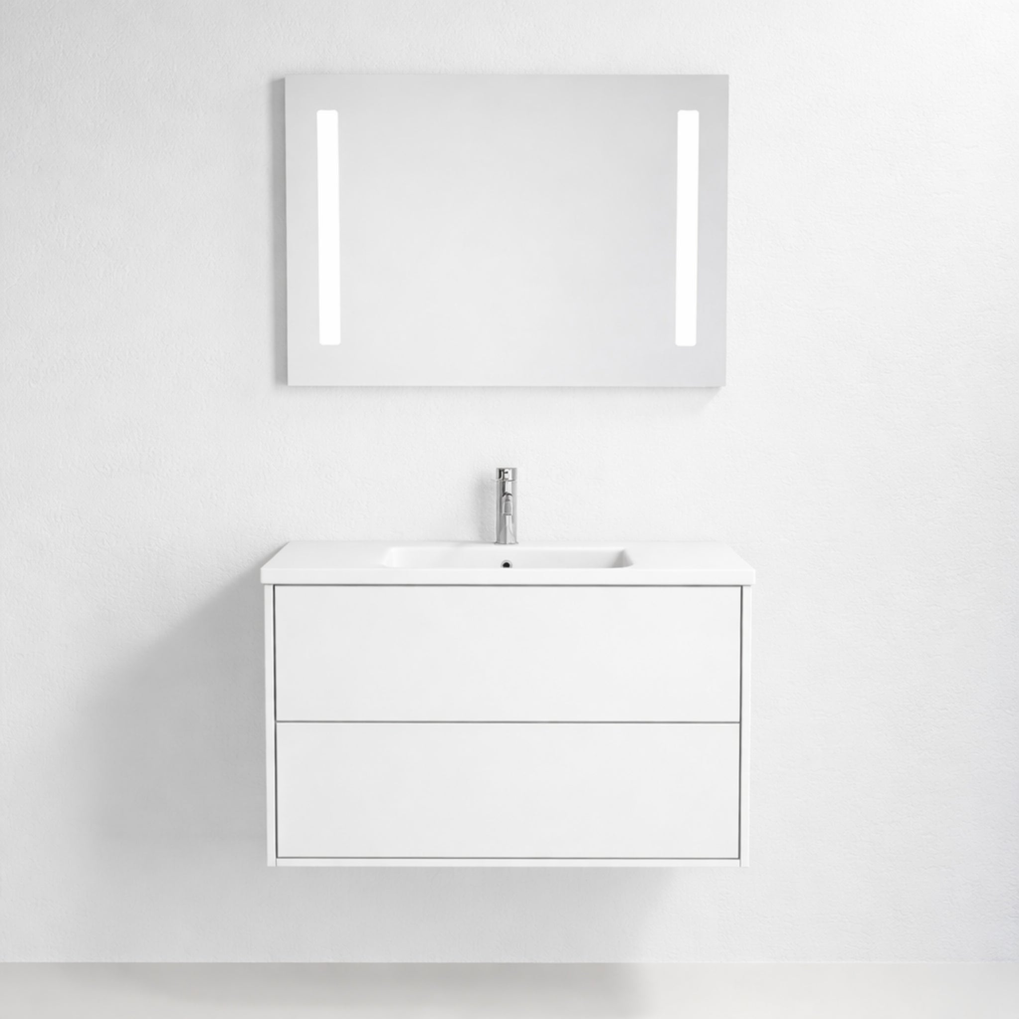 Nolvik Badrumsmöbel, Vit Matt (90 cm)