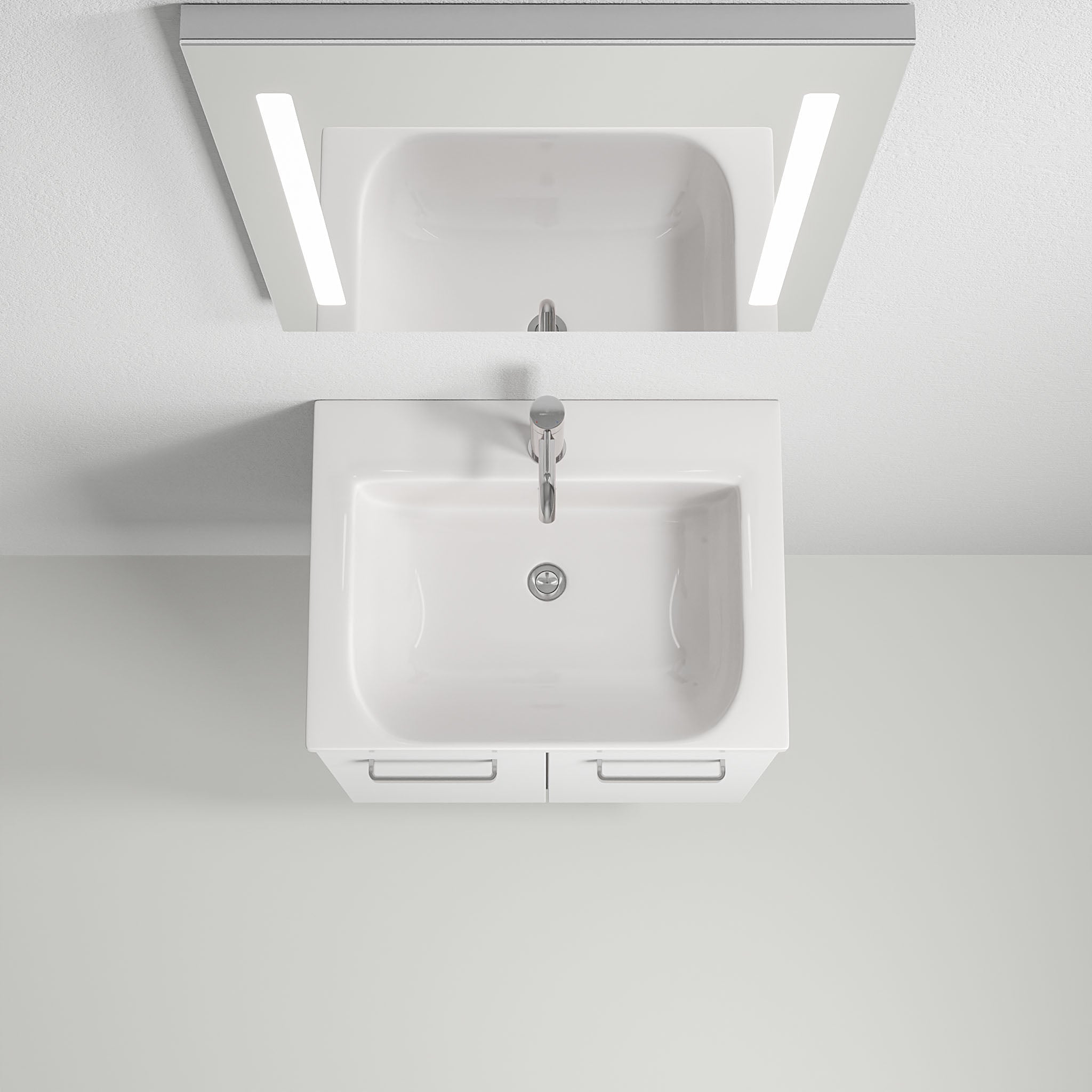 Nord Badrumsmöbel, Vit Matt (60 cm)