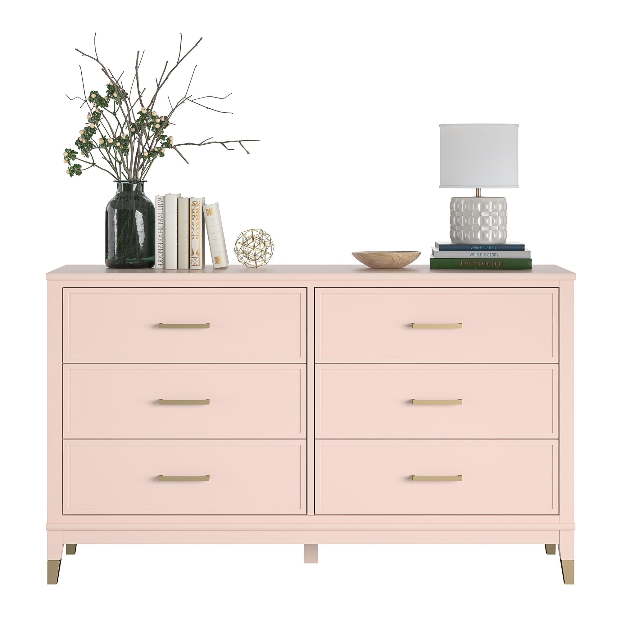 Westerleigh byrå med 6 lådor, rosa