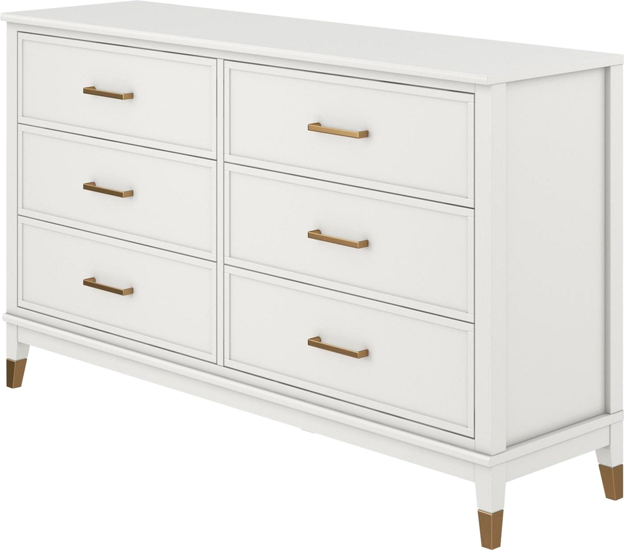 Westerleigh byrå med 6 lådor, vit