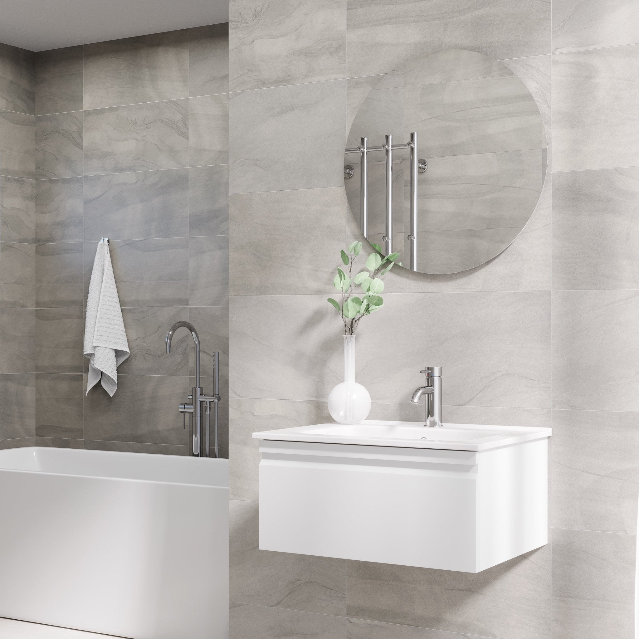 Kuberg Compact Badrumsmöbel, Vit Matt