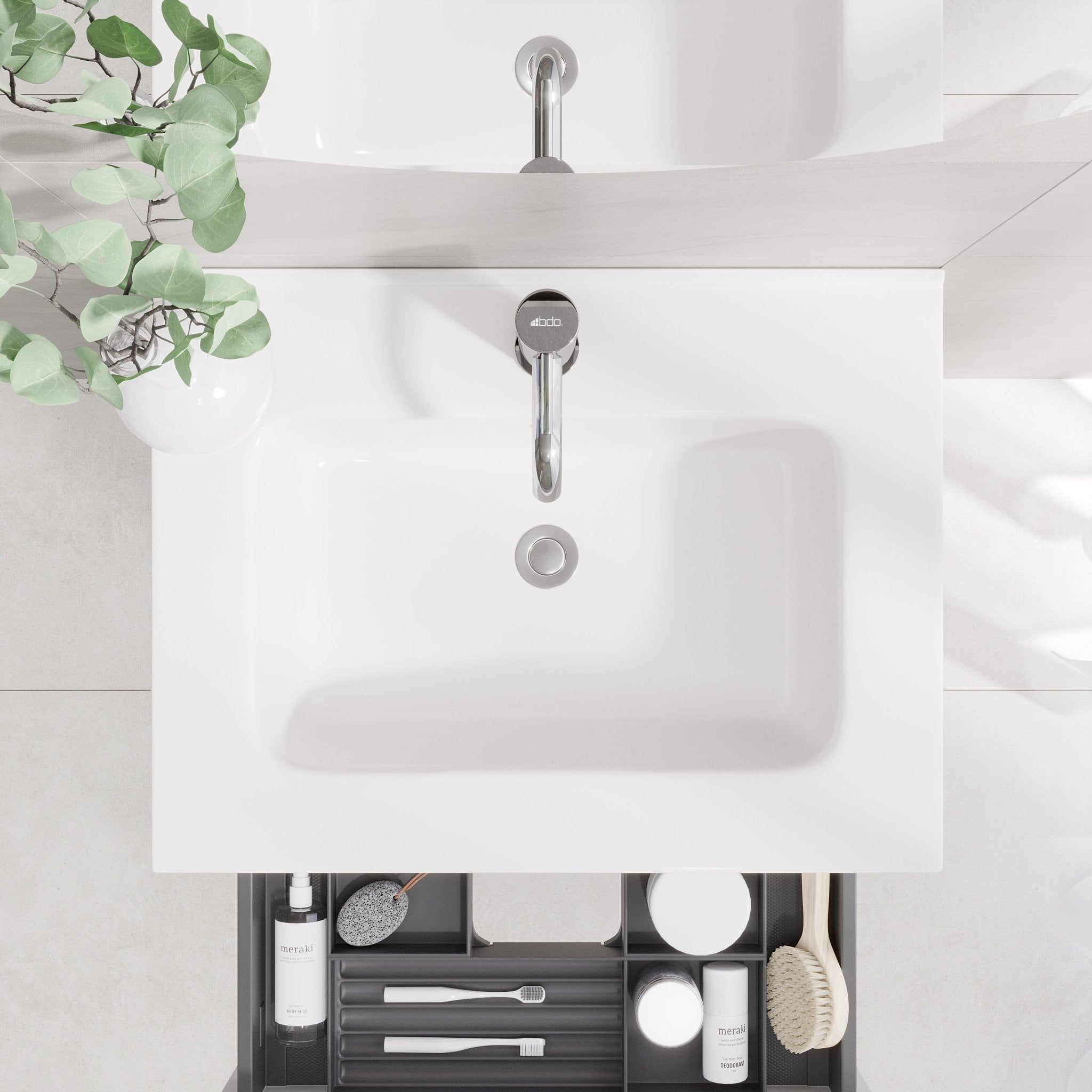 Kuberg Compact Badrumsmöbel, Vit Matt