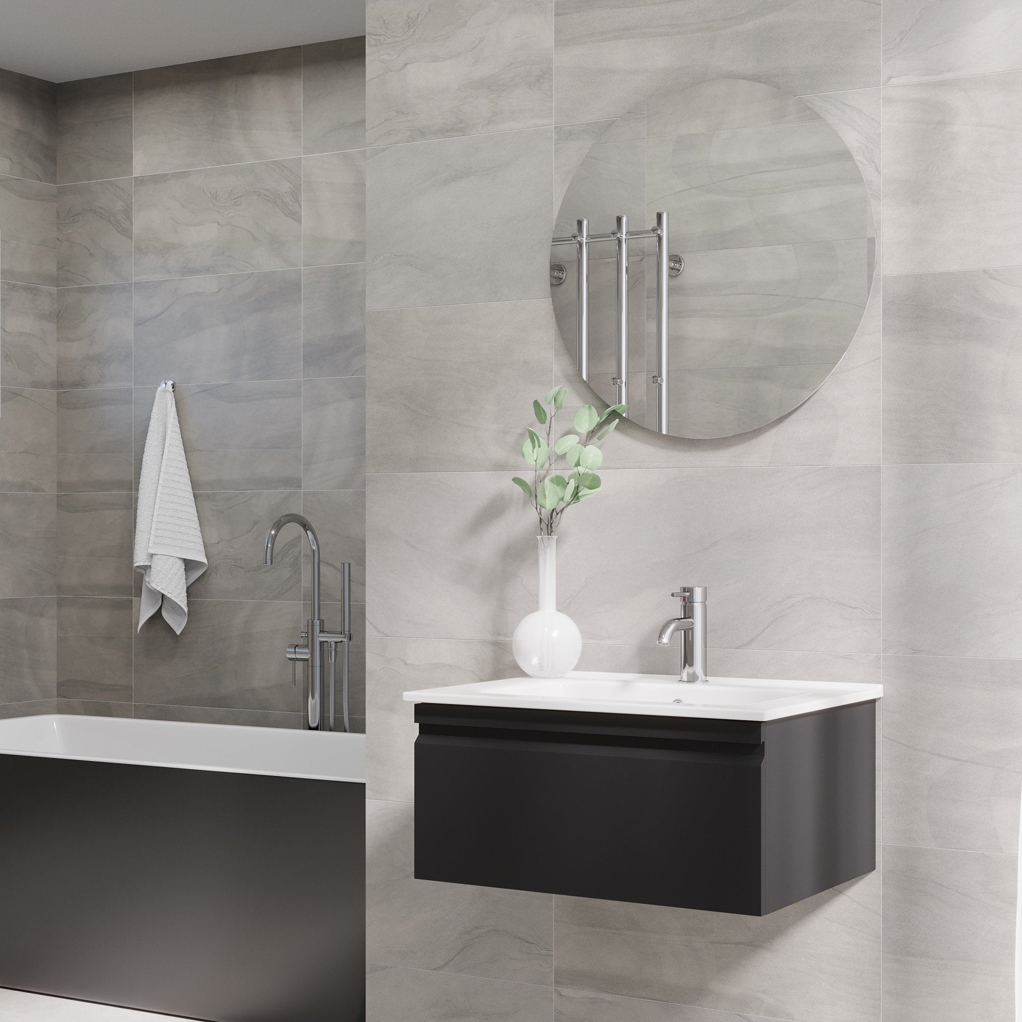 Kuberg Compact Badrumsmöbel, Svart Matt