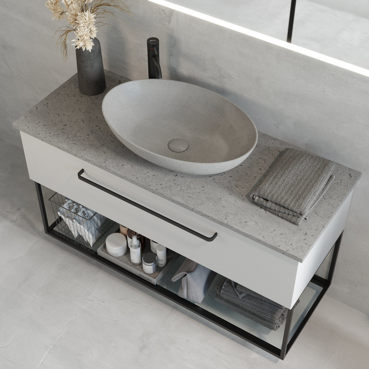 Viggja Compact Badrumsmöbel, Vit Matt