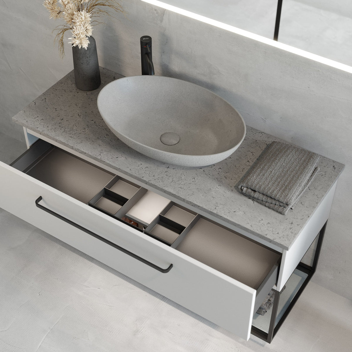 Viggja Compact Badrumsmöbel, Vit Matt