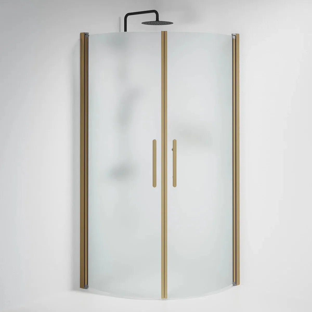 Vänern Duschhörn, Rund, Frostat Glas, Brons Profil