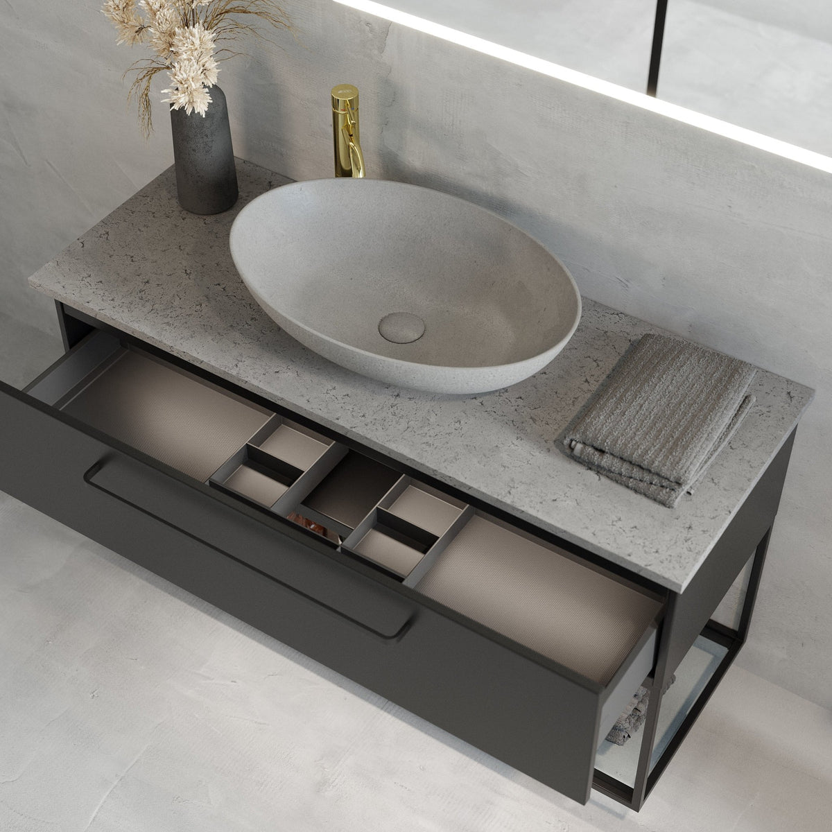 TvÀttstÀllsskÄp Vienna Compact med Olsborg tvÀttstÀll