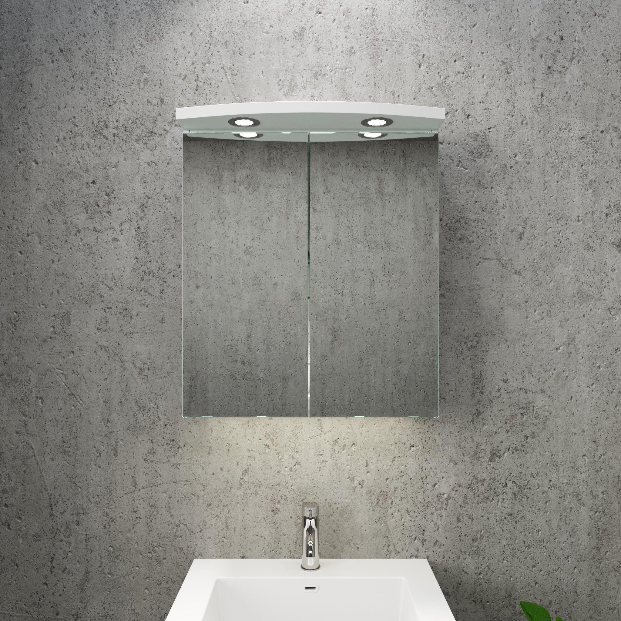 Fredrikstad, Mirror Cabinet, White Mat - 80 cm - MASTERSTORE - 8594175641578 - Mirror Cabinet - 02 - 080 - 01 - 01 - 00 - 8594175641578
