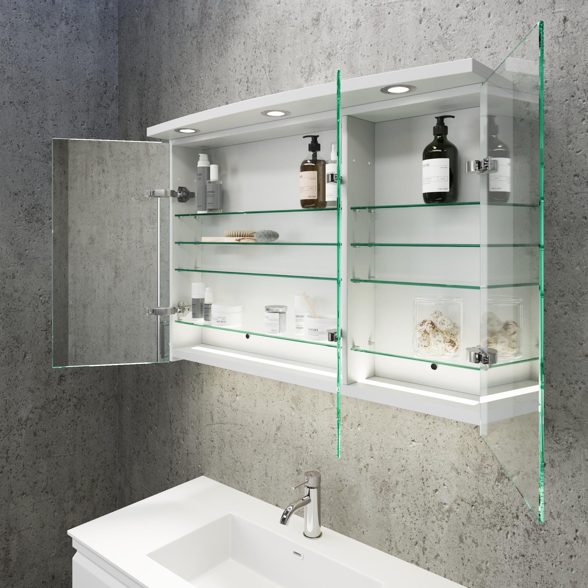 Fredrikstad, Mirror Cabinet, White Mat - 60 cm - MASTERSTORE - 8594175646078 - Mirror Cabinet - 02-060-01-01-00 - 8594175646078