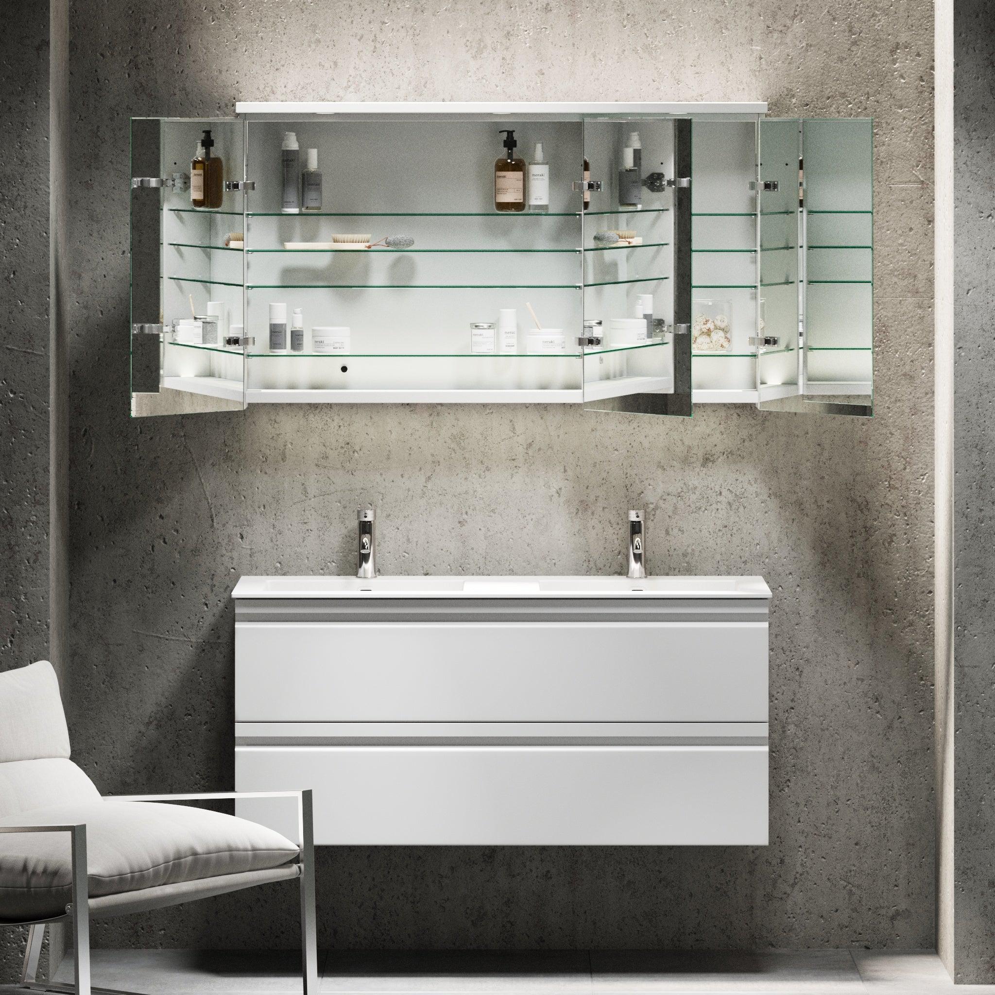 Fredrikstad, Mirror Cabinet, White Mat - 60 cm - MASTERSTORE - 8594175646078 - Mirror Cabinet - 02-060-01-01-00 - 8594175646078