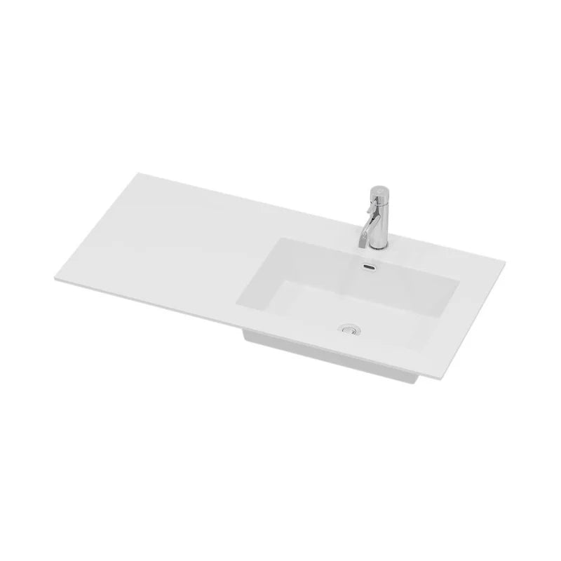 Tvättställ till badrumsmöbel - 95,4x46x1,5 cm - Högervänt - solid surface - matt vit - Haraldslund