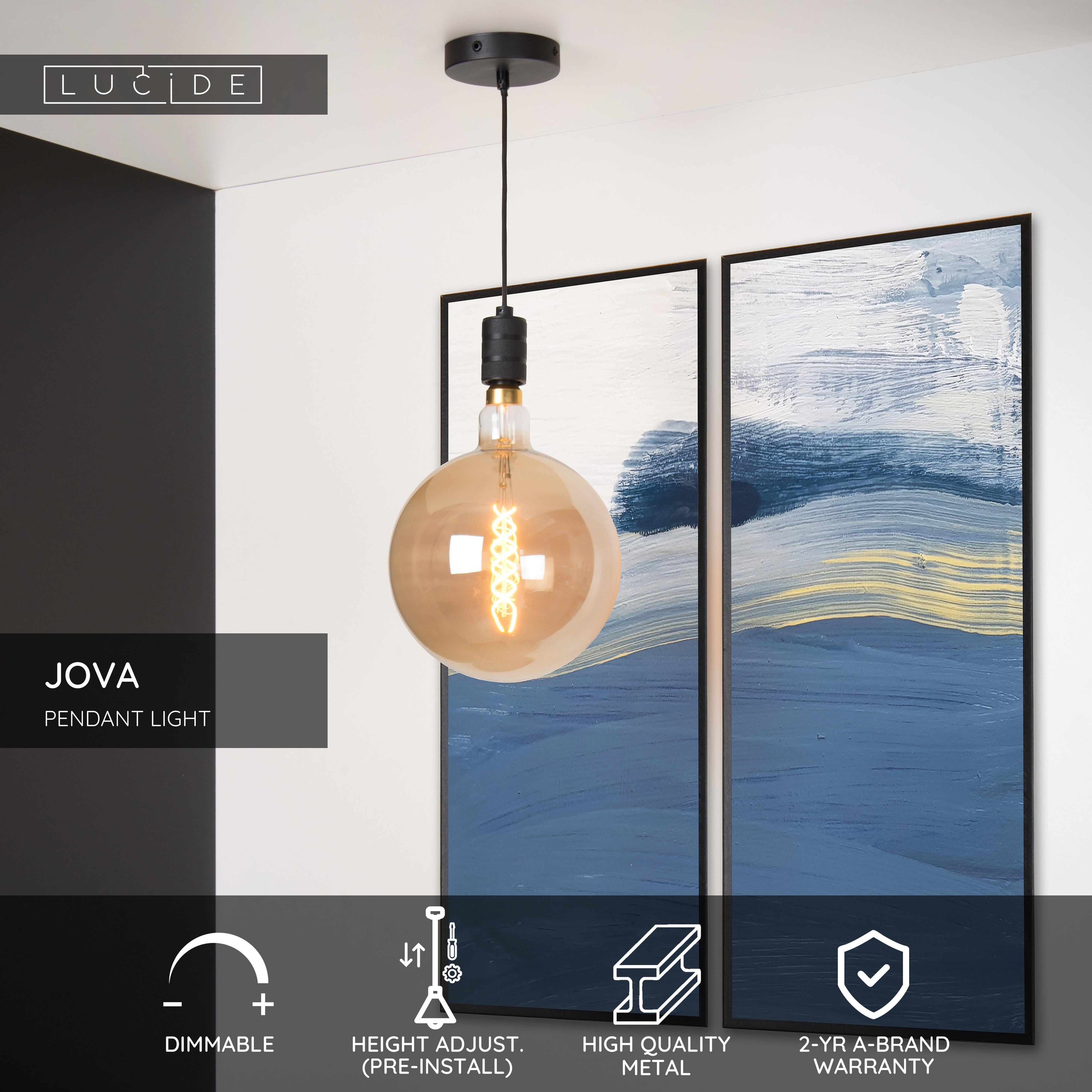 Jova, Pendellampa, Svart - 10 cm