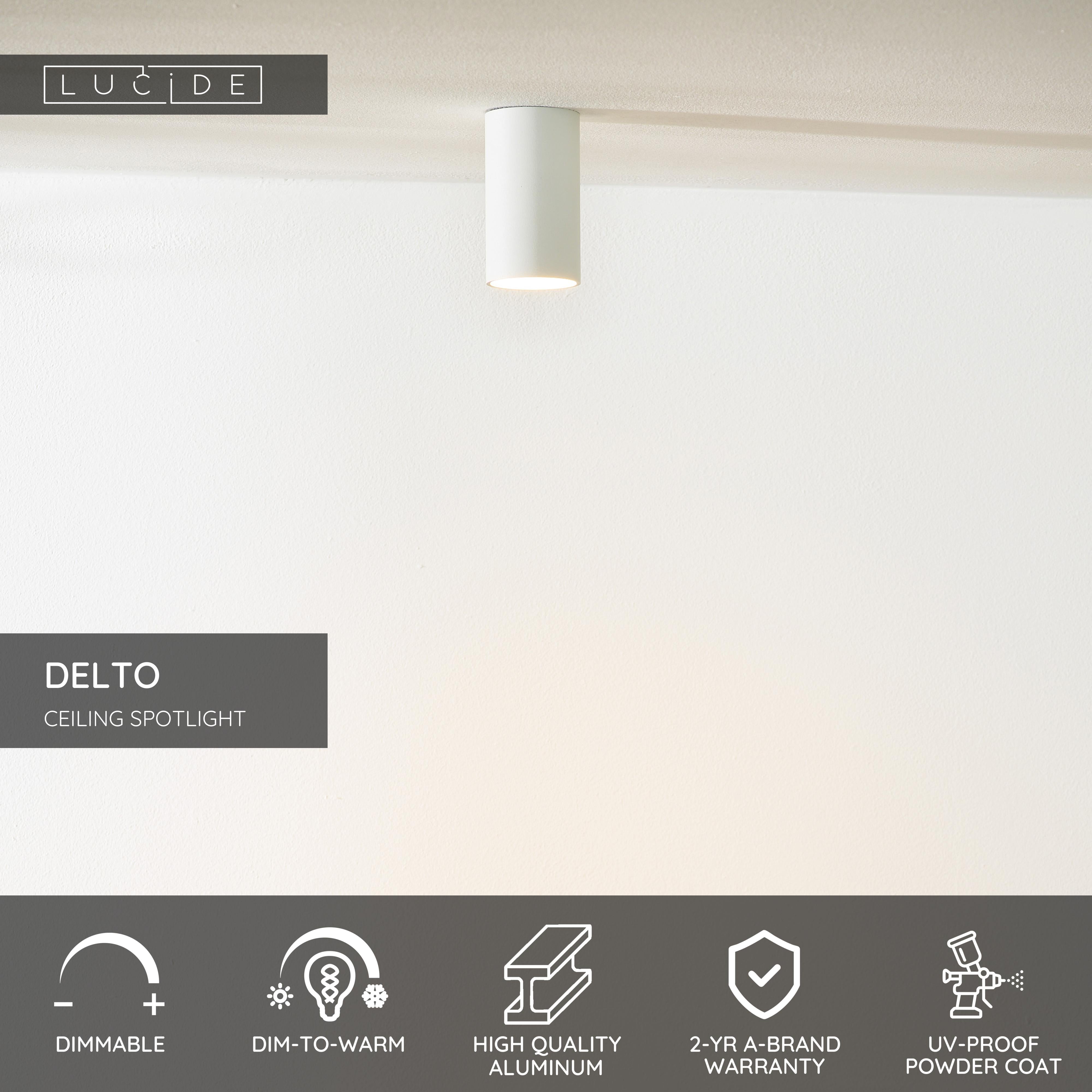 Delto, Taklampa, Vit - 5,5 cm