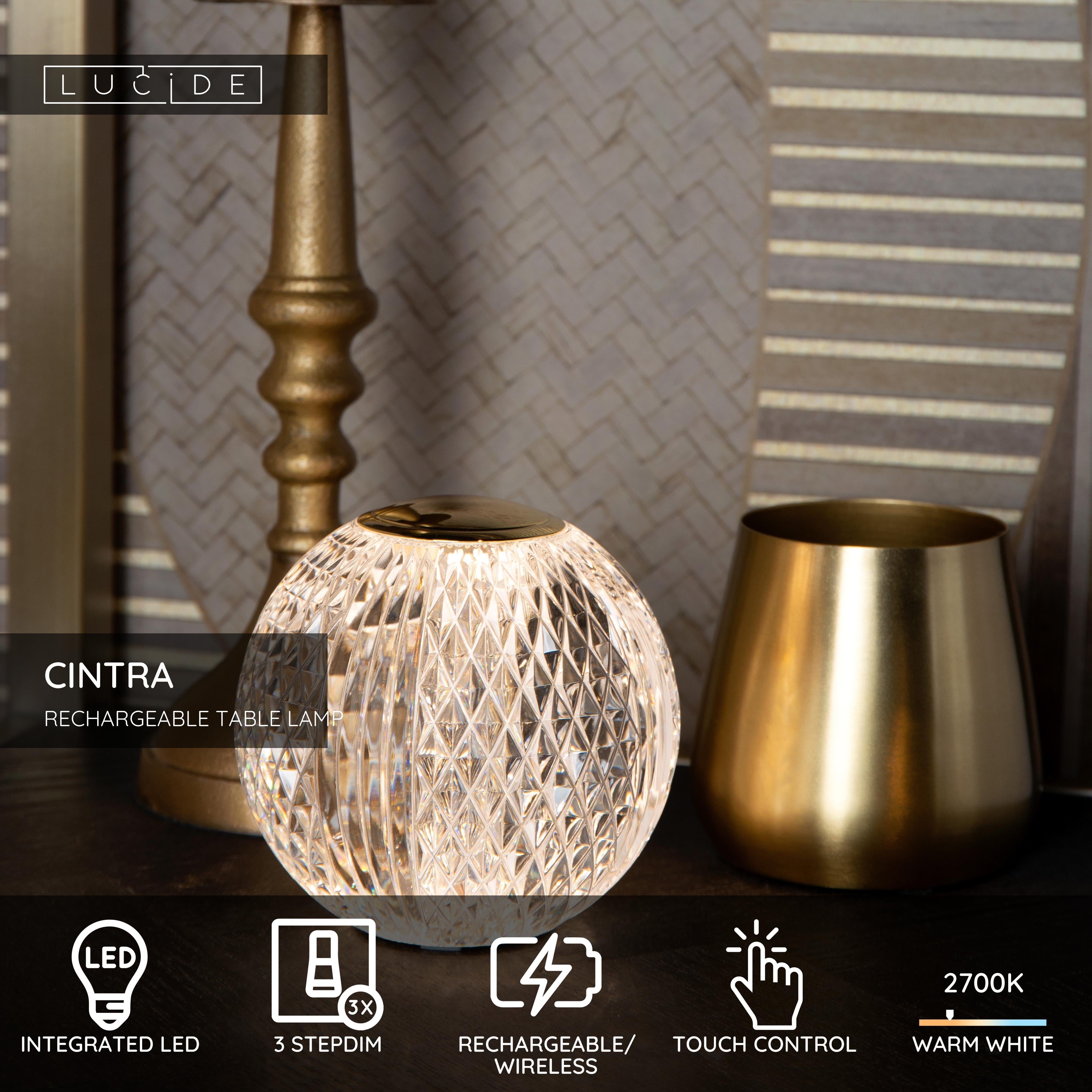 Cintra, bordslampa, transparent - 9 cm