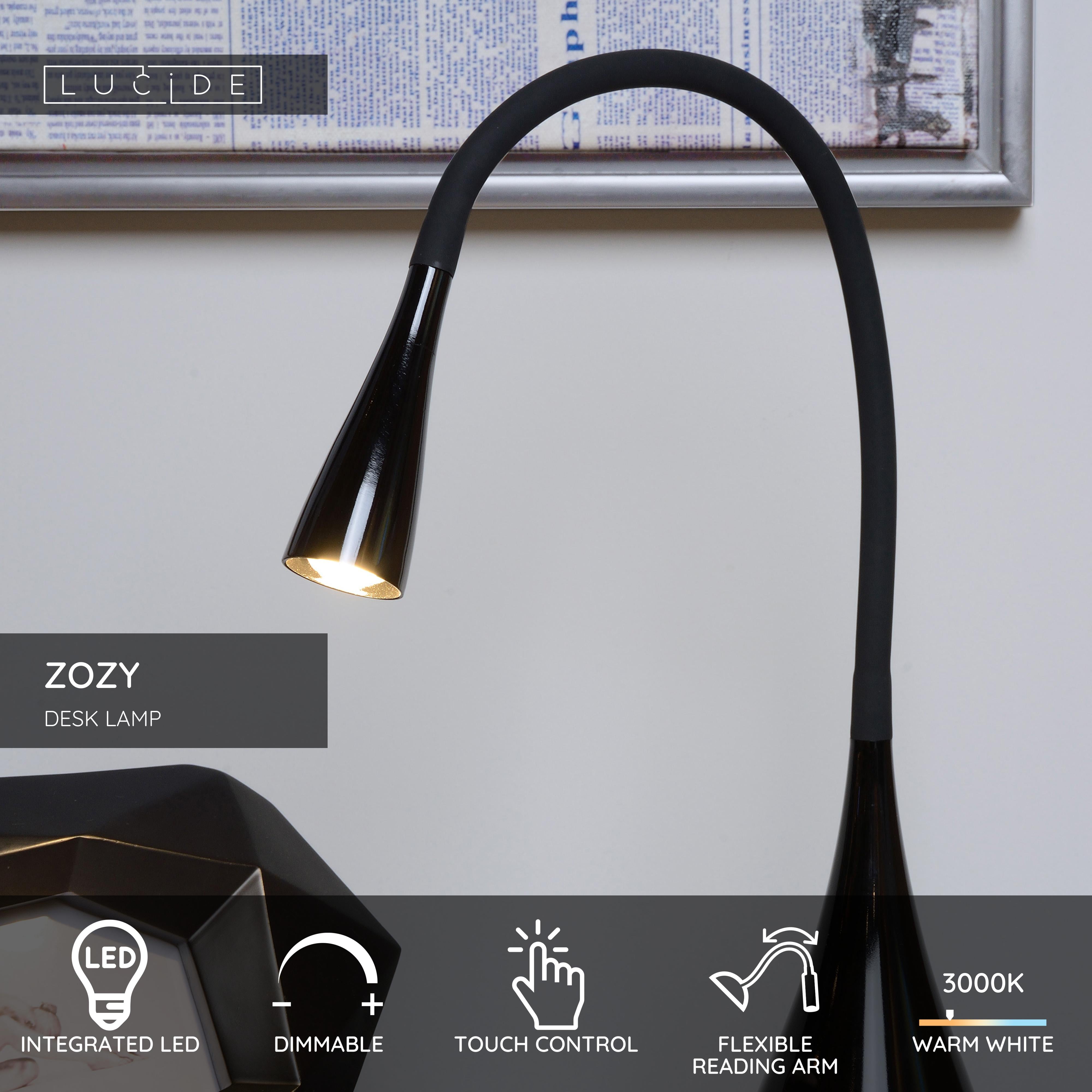 Zozy, Skrivbordslampa, Svart - 11,2 cm