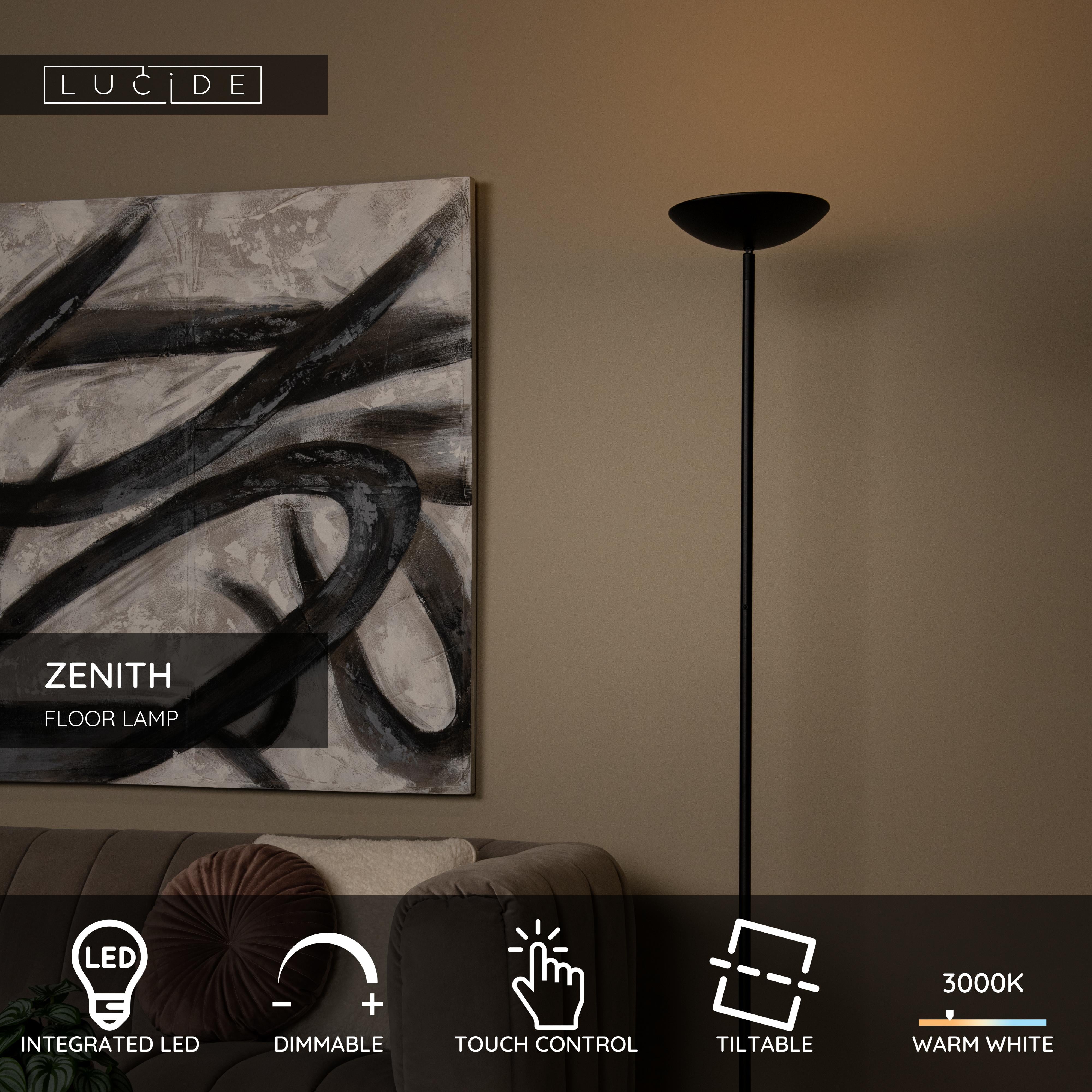 Zenith, Golvlampa, Svart - 25,4 cm