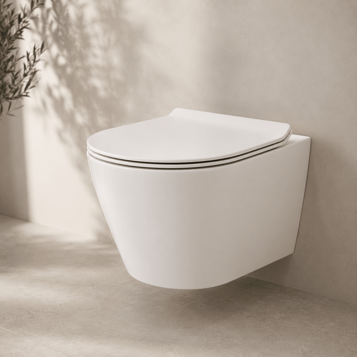 Toilet wall-mounted white - incl. soft-close toilet seat - Viksdalen - MASTERSTORE - 8595677151541 - Toilets - Wall-hung - 23-037-04-11-00 - 8595677151541