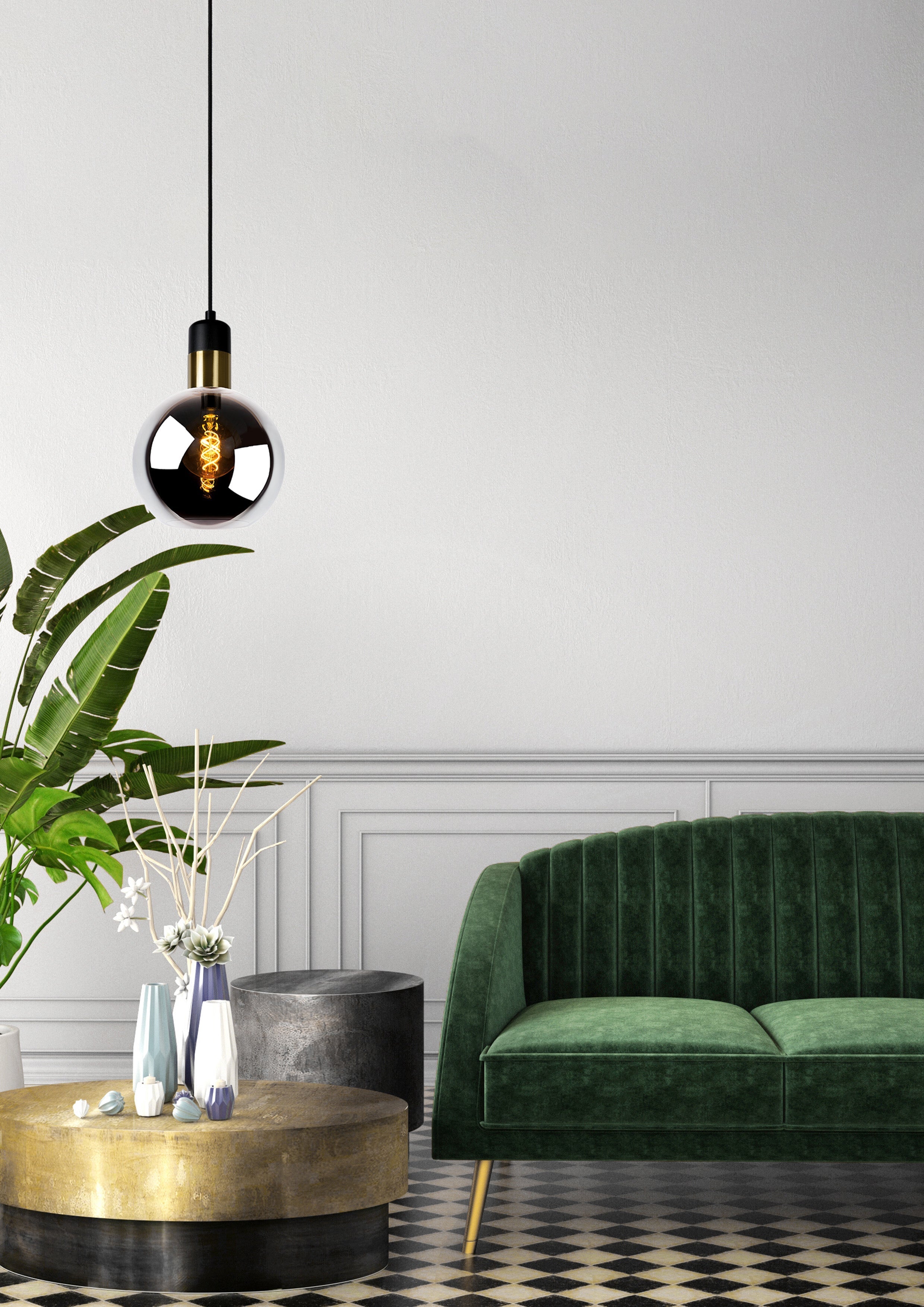 Julius, Pendellampa, Rökgrå - 20 cm