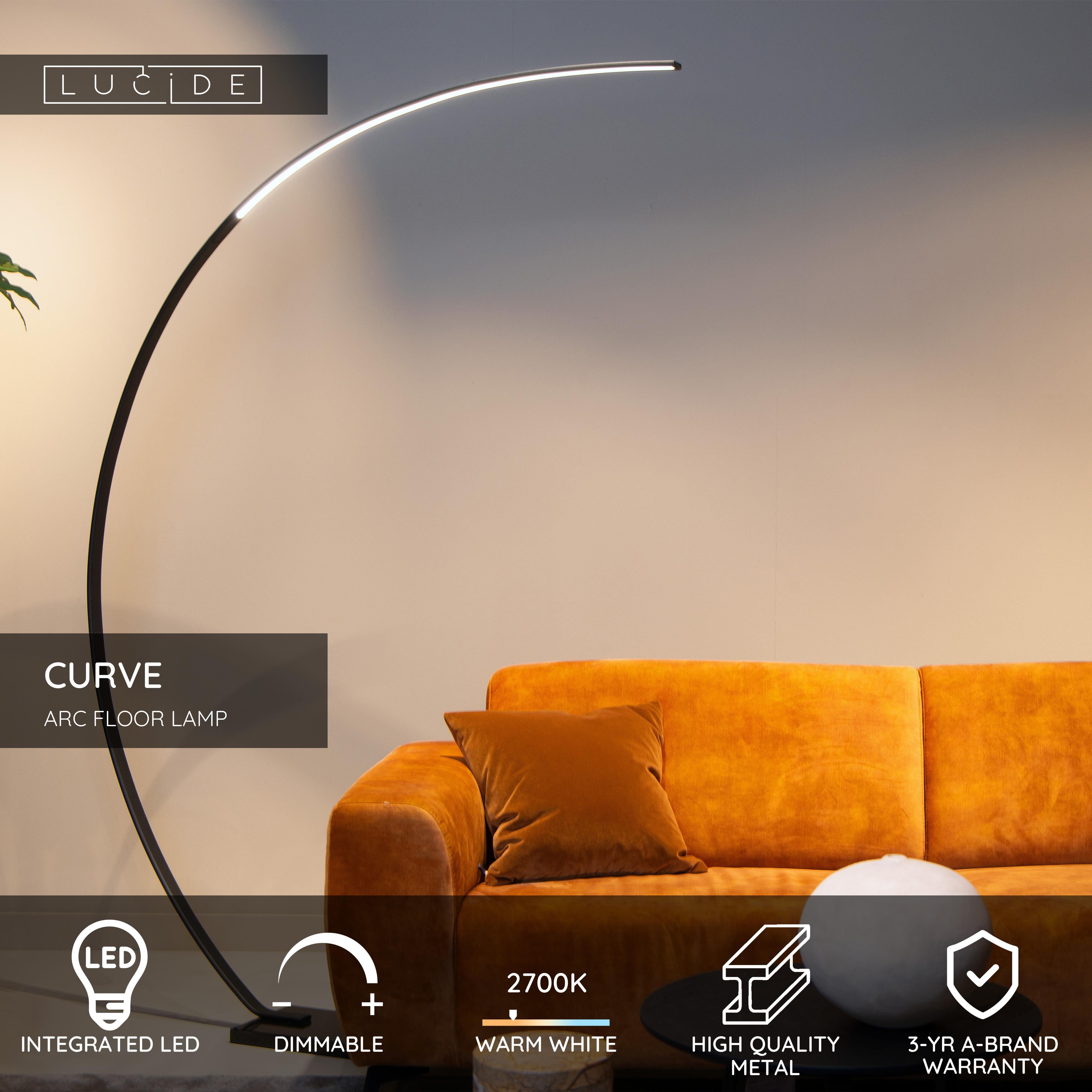 Curve, Golvlampa, Svart - 22 cm