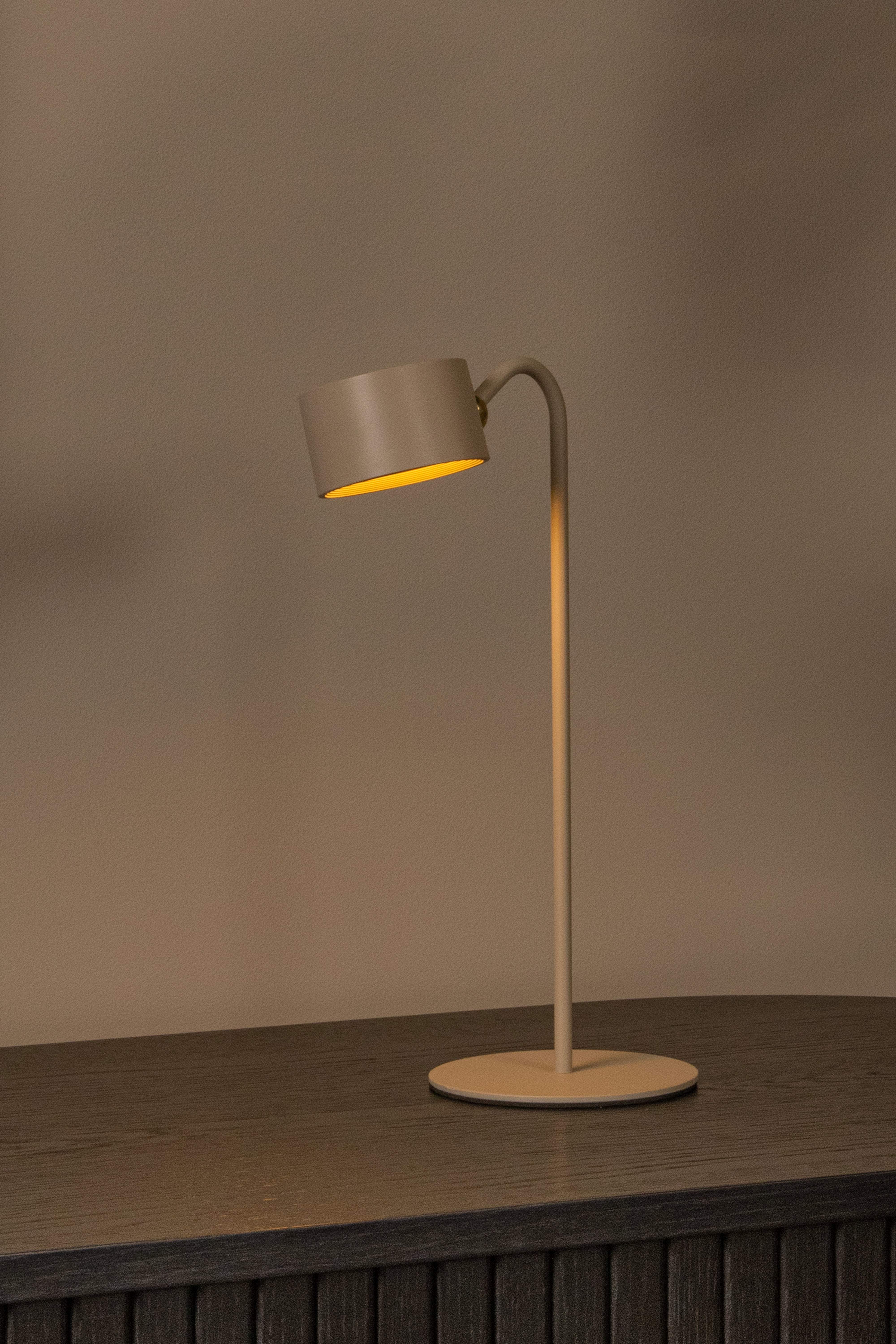 Jolan, Skrivbordslampa, Taupe - 12 cm
