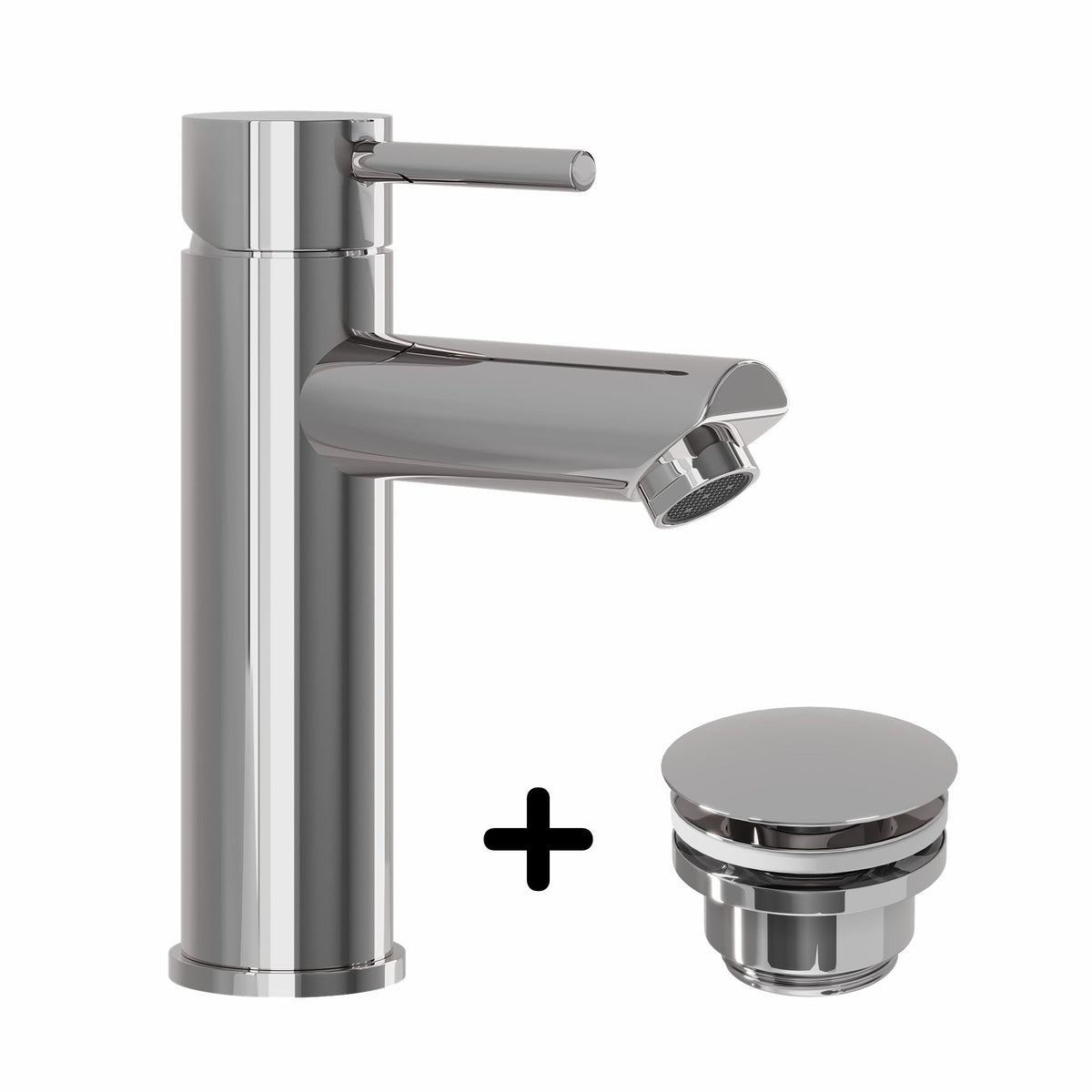 Basin Mixer & Rødby Waste Set – 14.5 cm – Chrome – Ringsted - MASTERSTORE - 8595677159745 - Washbasin Mixers - 48-017-03-83-02 - 8595677159745