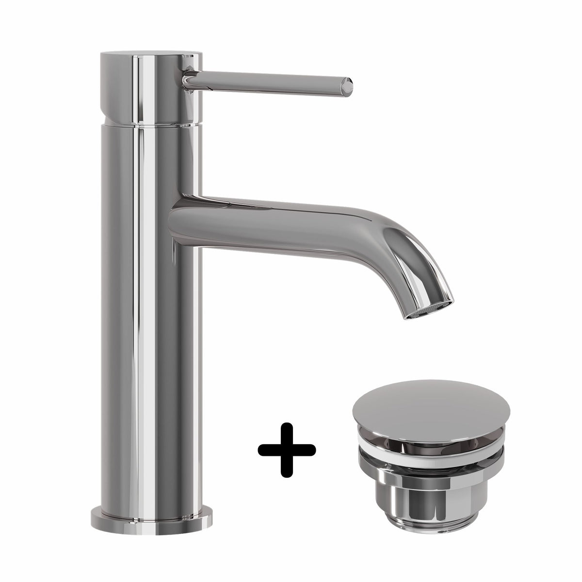 Basin Mixer & Rødby Waste Set – 16.8 cm – Chrome – Søvang - MASTERSTORE - 8595677159806 - Washbasin Mixers - 48-018-01-83-02 - 8595677159806