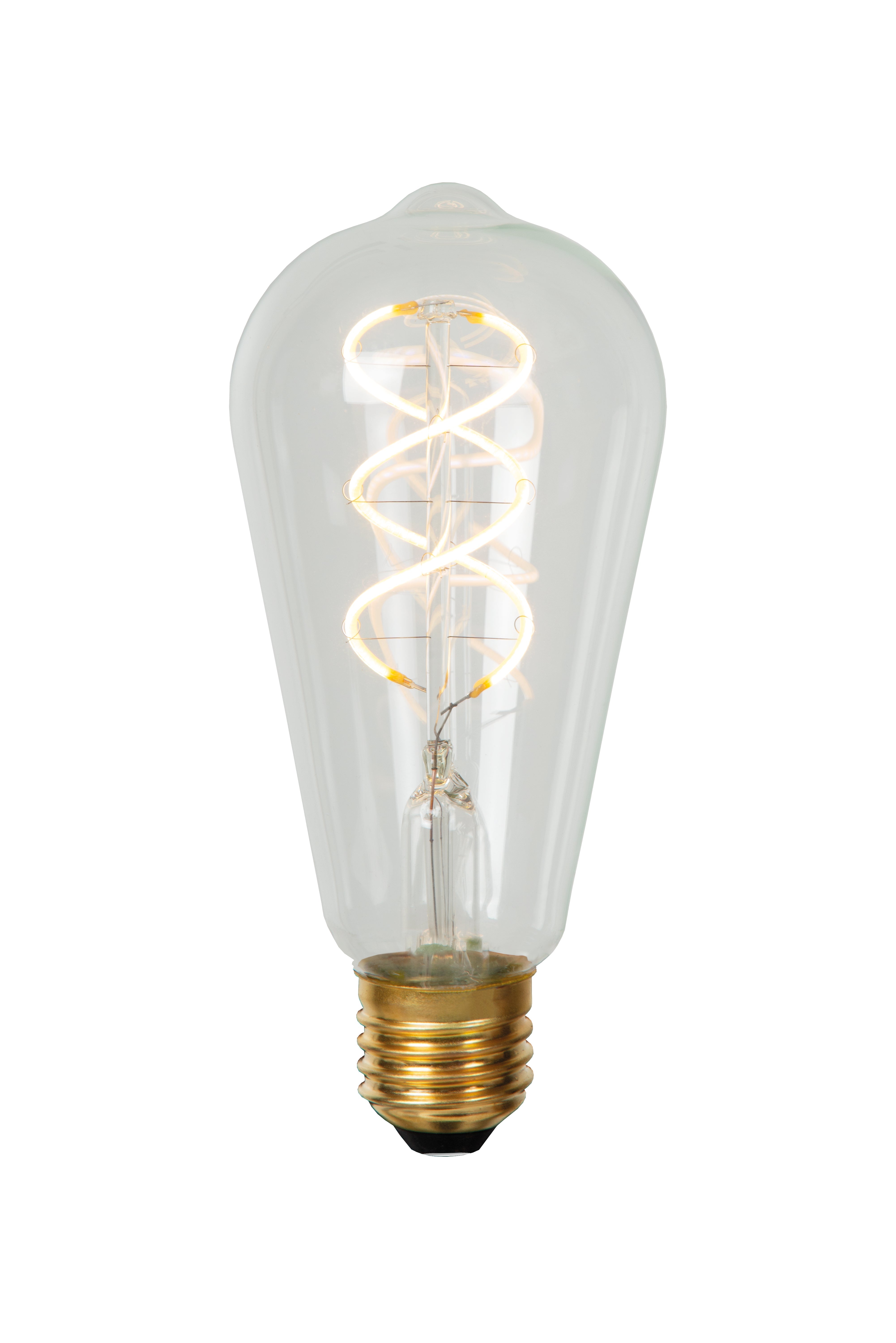 St64, Glödlampa med glödtråd, Transparent - 6,4 cm