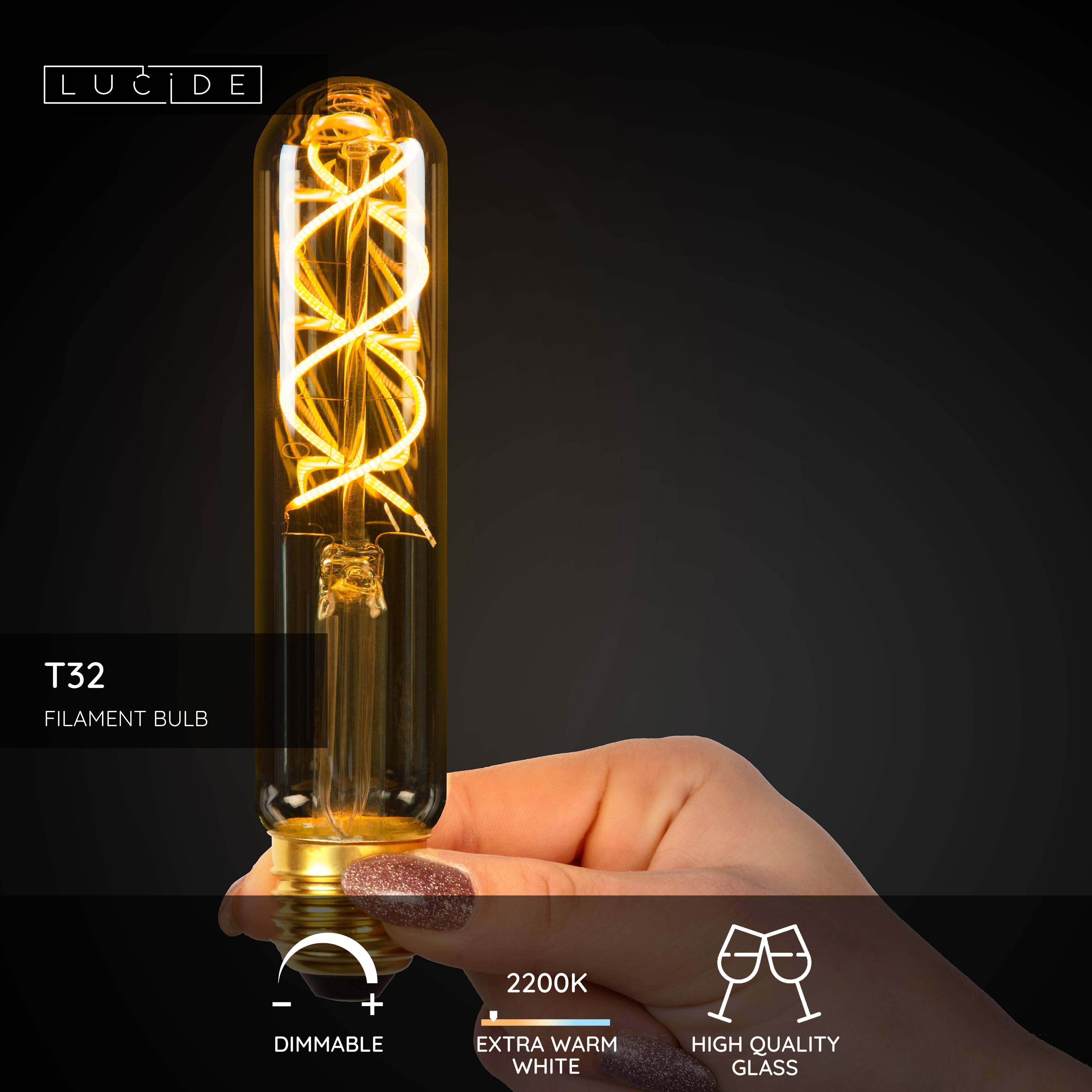 T32, Glödlampslampa, Amber - 3 cm