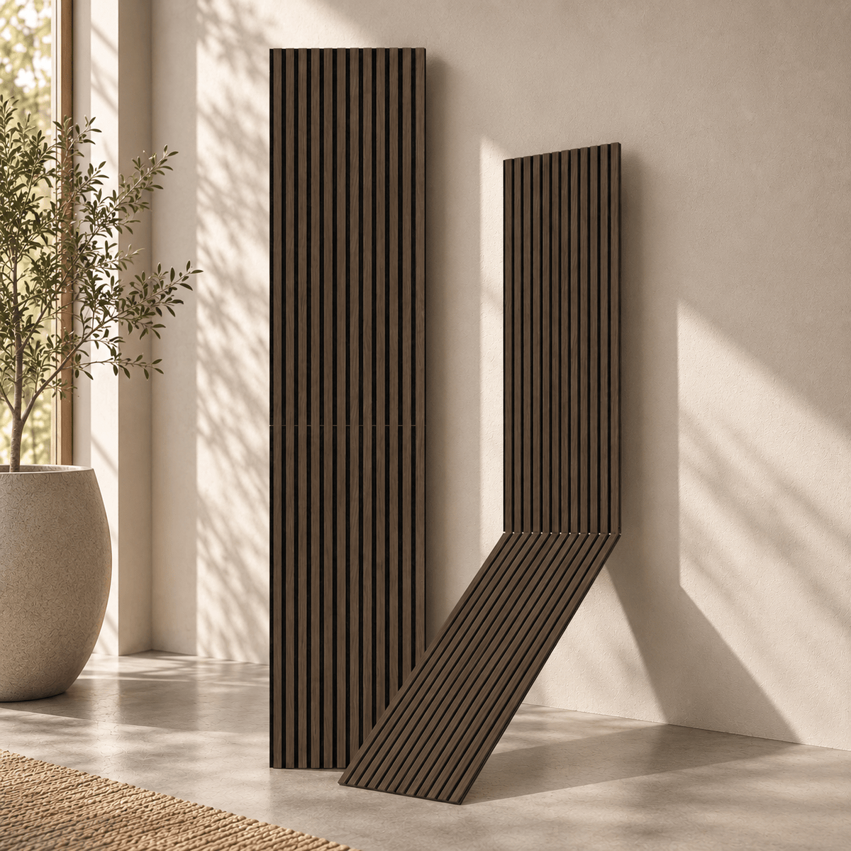 Acoustic Panel 240 x 52 cm - 12 mm - Walnut - Vasahamn - MASTERSTORE - 8595677198881 - Acoustic panels - 54-240-01-84-12 - 8595677198881