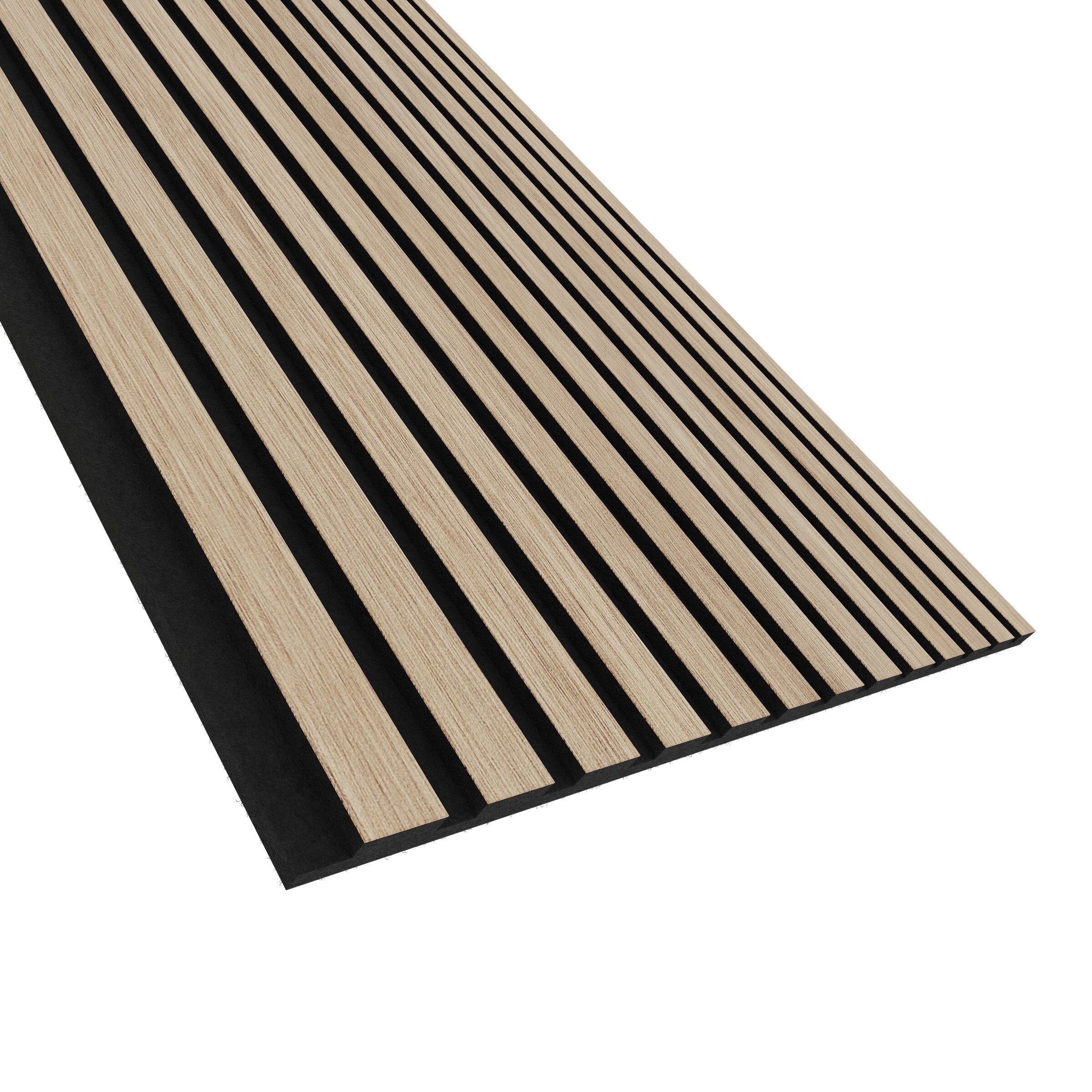 Akustikpanel 240 x 52 cm - 12 mm - Ljus ek - Vasahamn