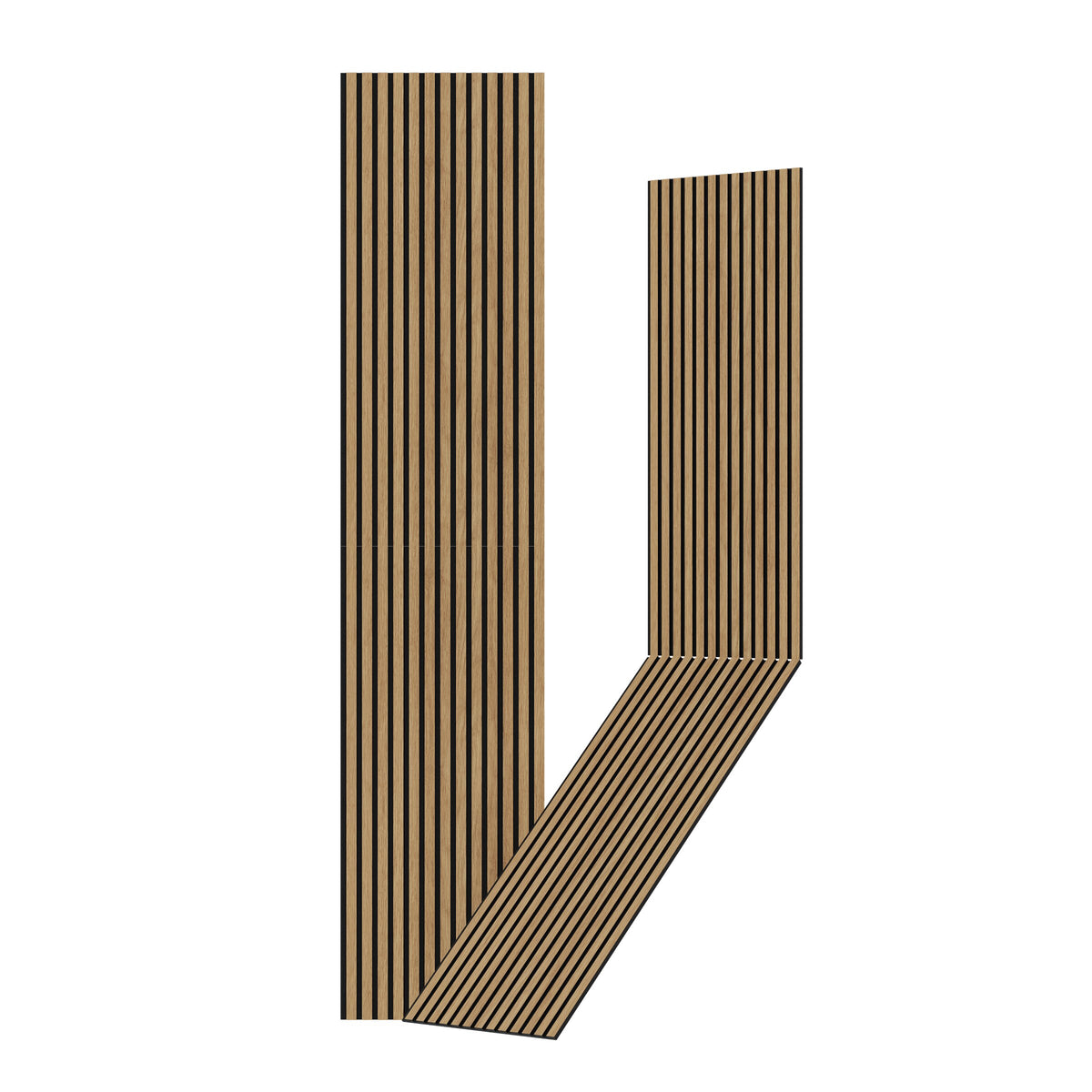 Akustikpanel 240 x 52 cm - 12 mm - Oljad ek - Vasahamn