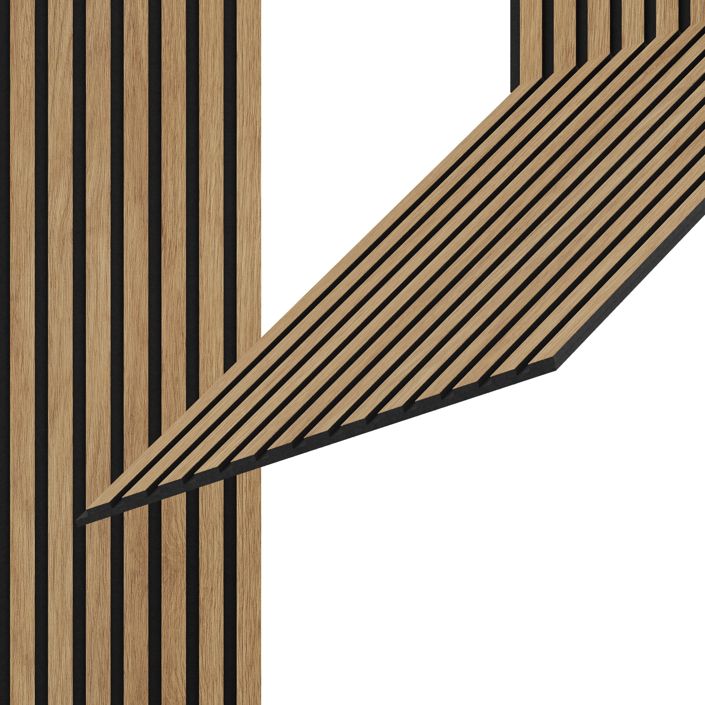 Akustikpanel 240 x 52 cm - 12 mm - Oljad ek - Vasahamn