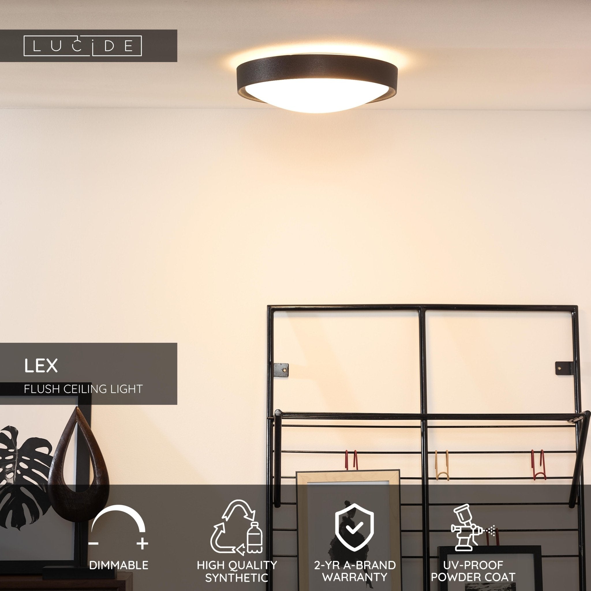 Lex, taklampa, svart - 33 cm - Taklampor - Lex, taklampa, svart - 33 cm - 