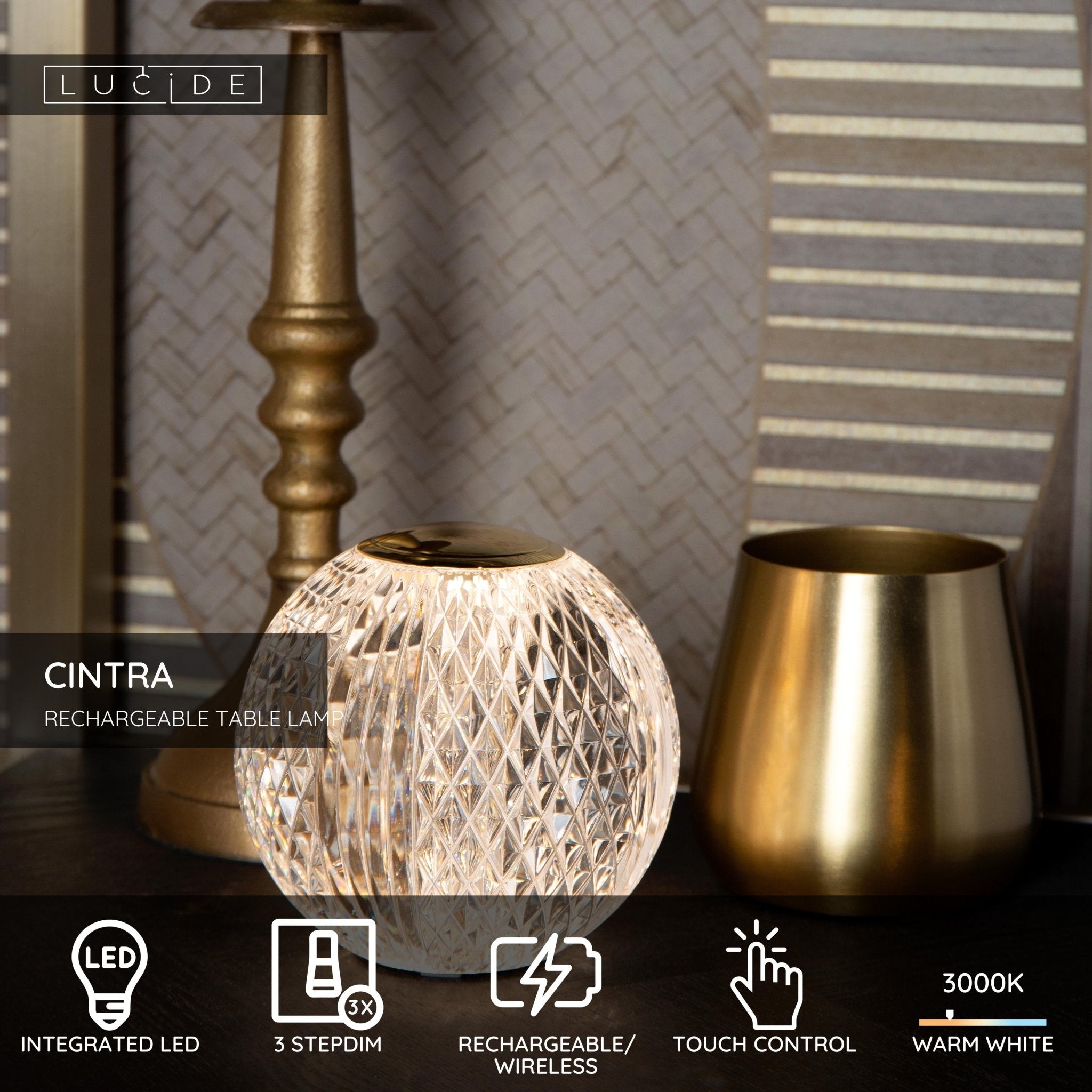Cintra, bordslampa, Transparent - 9 cm - Bordslampor - Cintra, bordslampa, Transparent - 9 cm - 