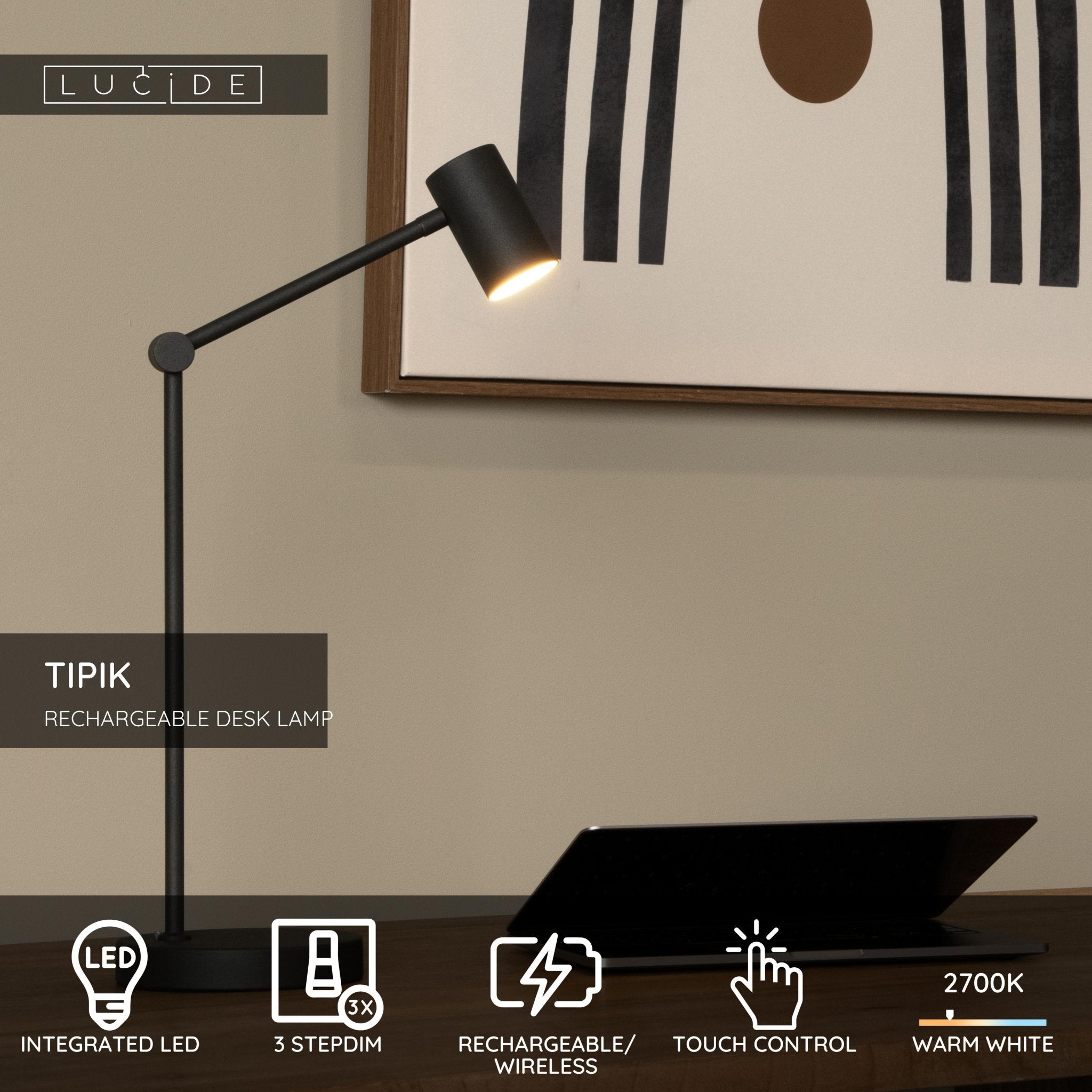 Tipik, skrivbordslampa, svart - 15 cm - Bordslampor - Tipik, skrivbordslampa, svart - 15 cm - 